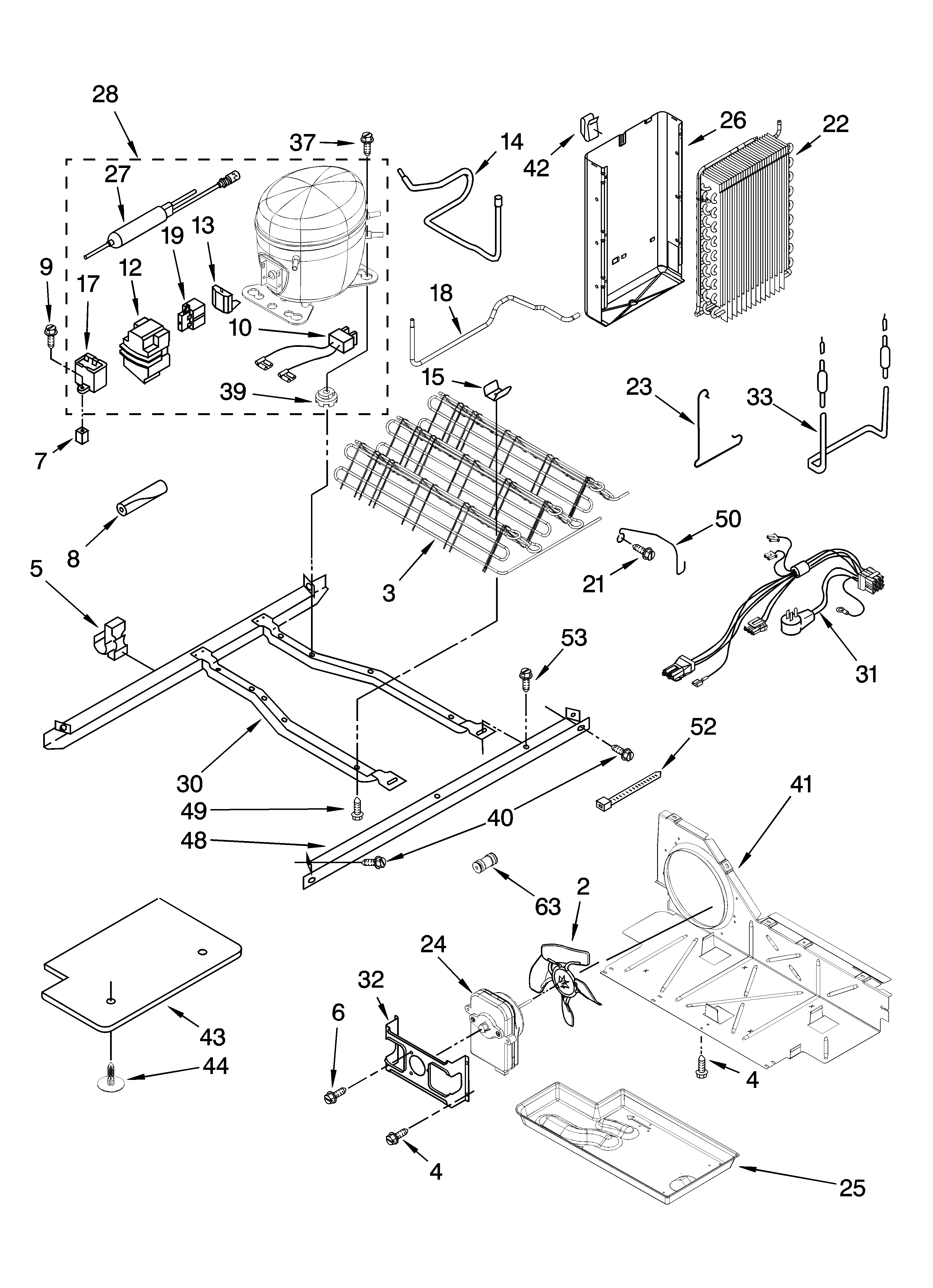 Whirlpool ED2HBEXTS01 unit parts diagram