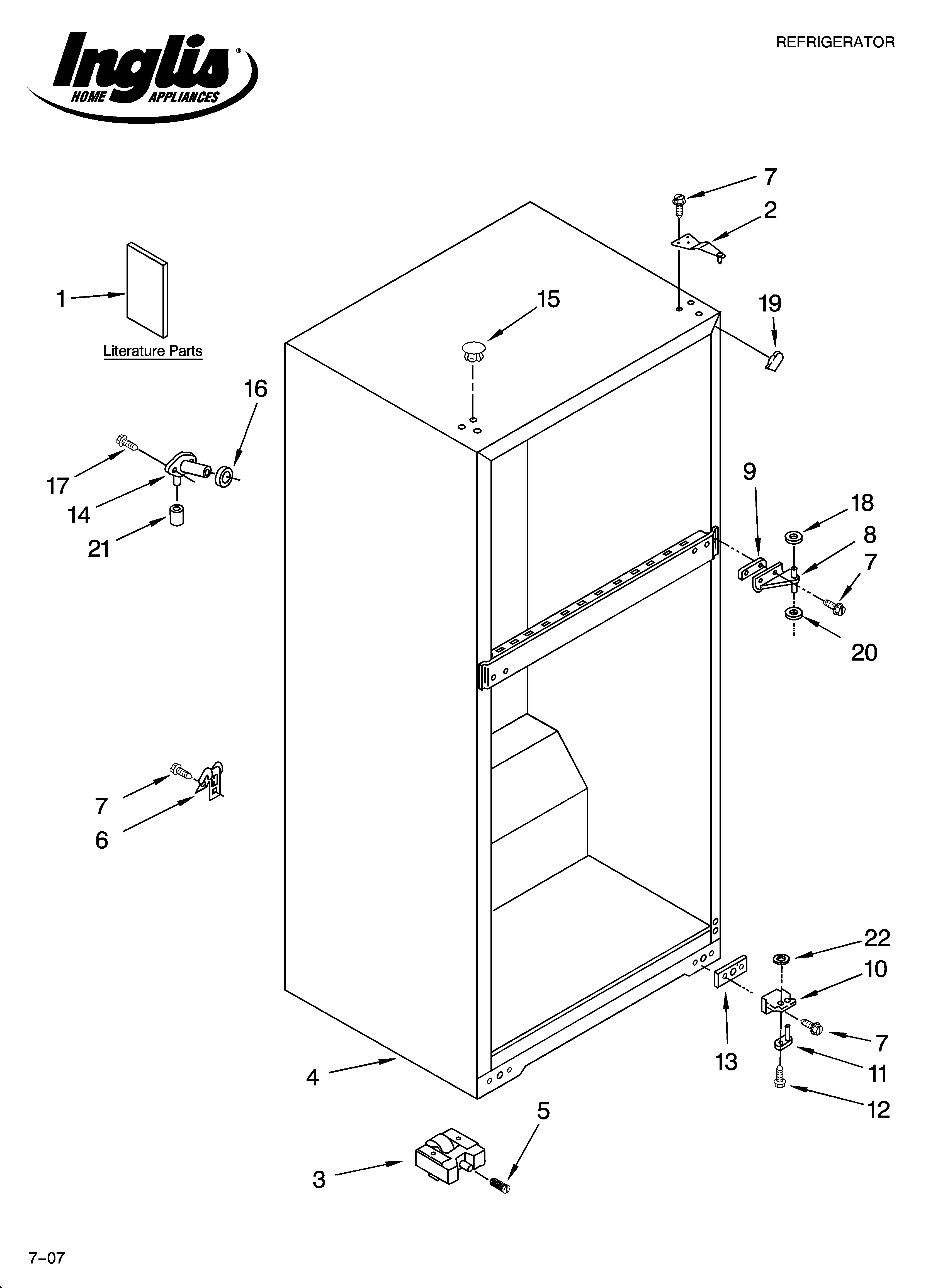 Inglis IT18DKXSQ01 cabinet parts diagram