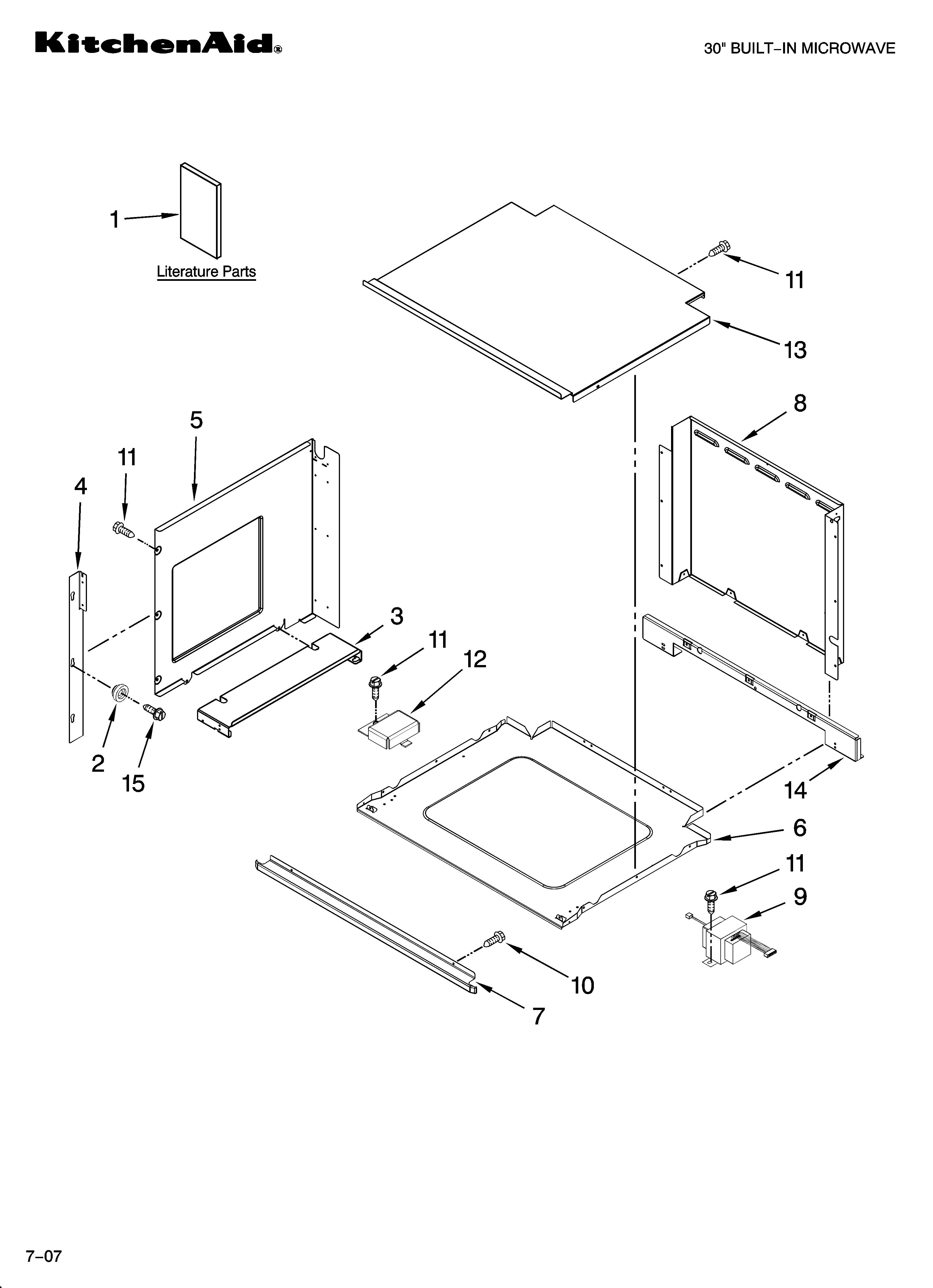 KitchenAid KBHS109SSS01 oven parts diagram
