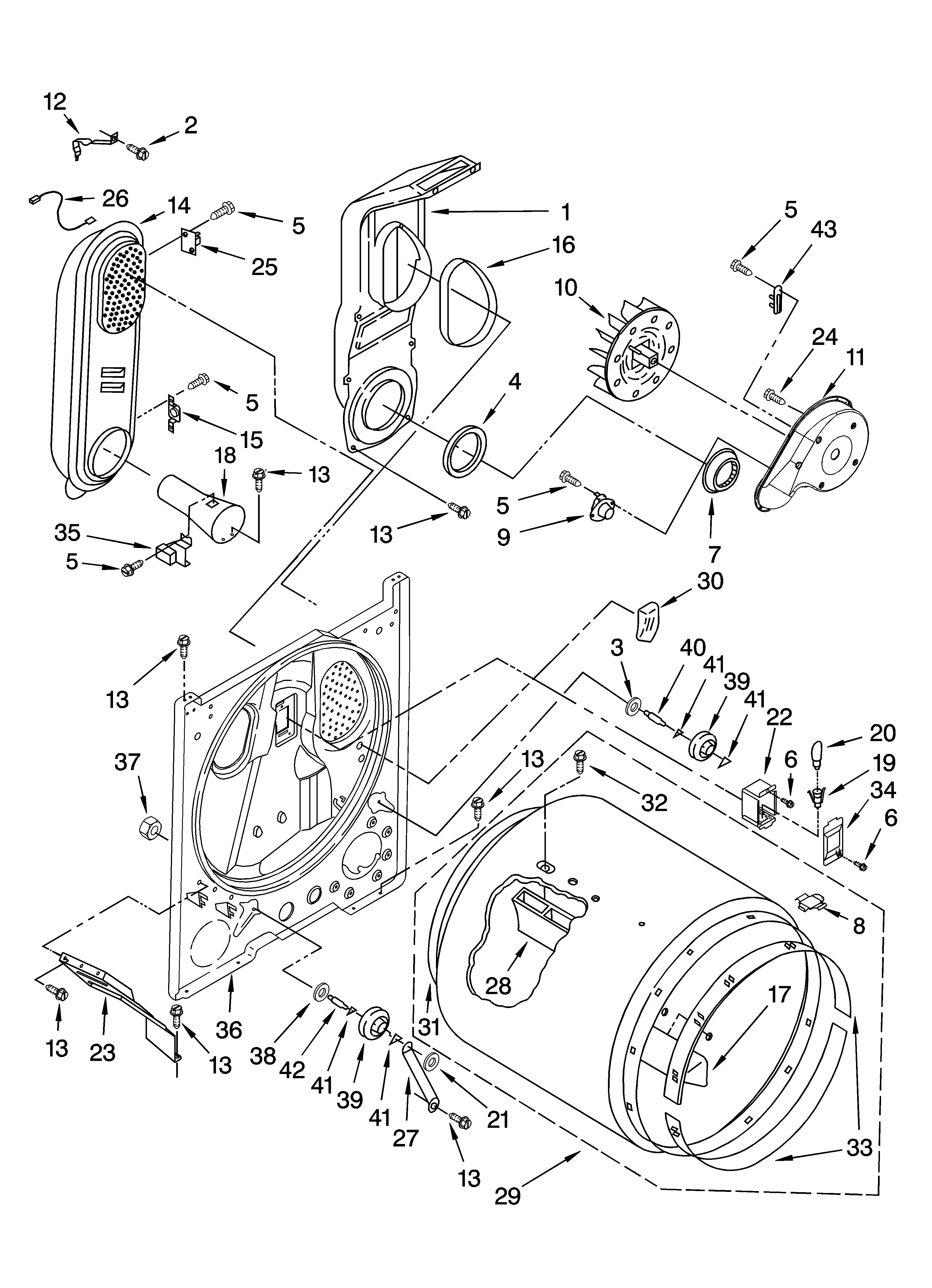 Maytag MGD5830TW0 bulkhead parts diagram