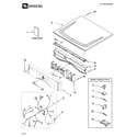 Maytag MGDZ400TQ1 top and console parts diagram