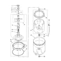 Amana NTW5245TQ0 agitator, basket and tub parts diagram