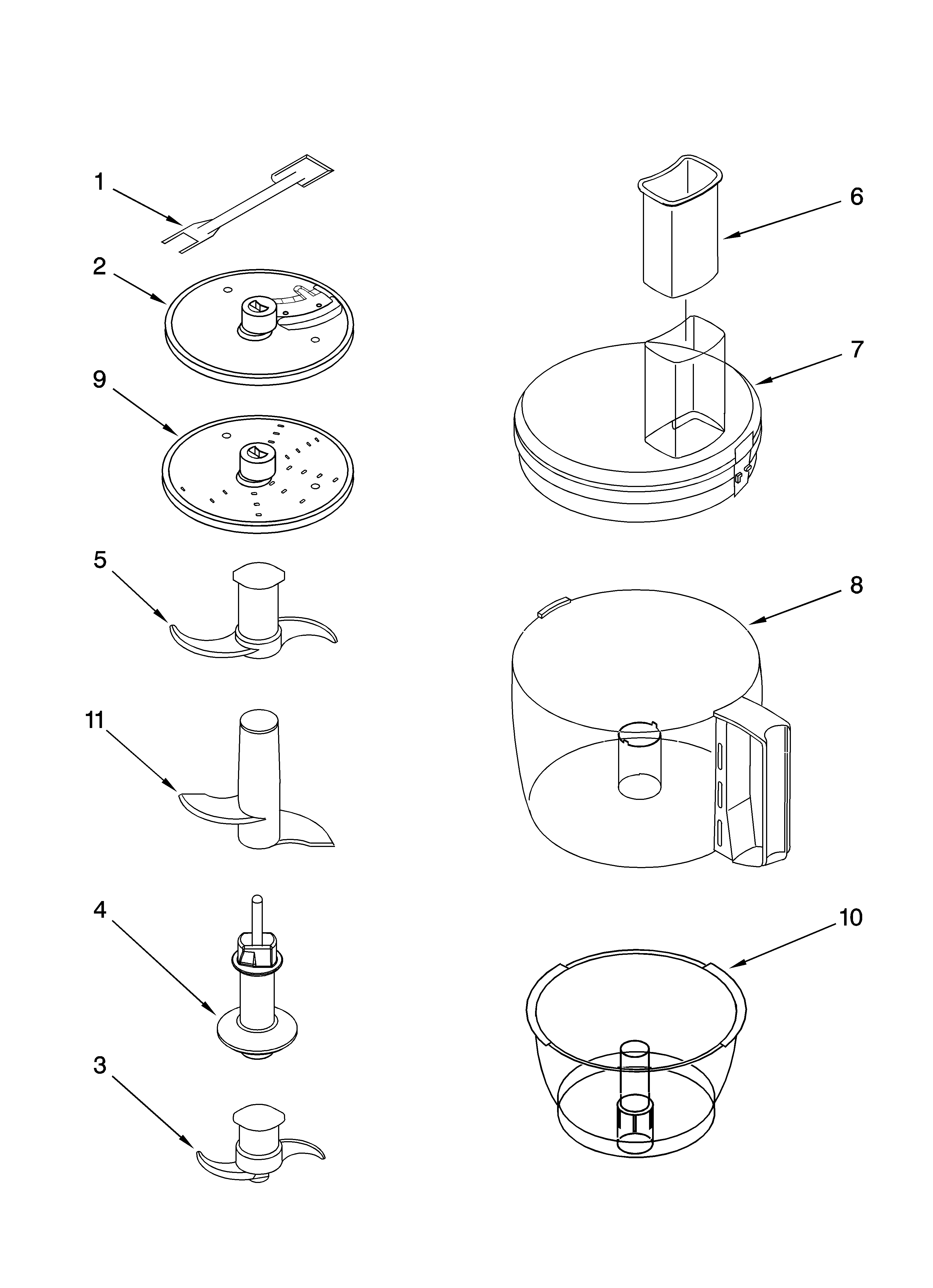 KitchenAid KFP740WH1 attachment parts diagram