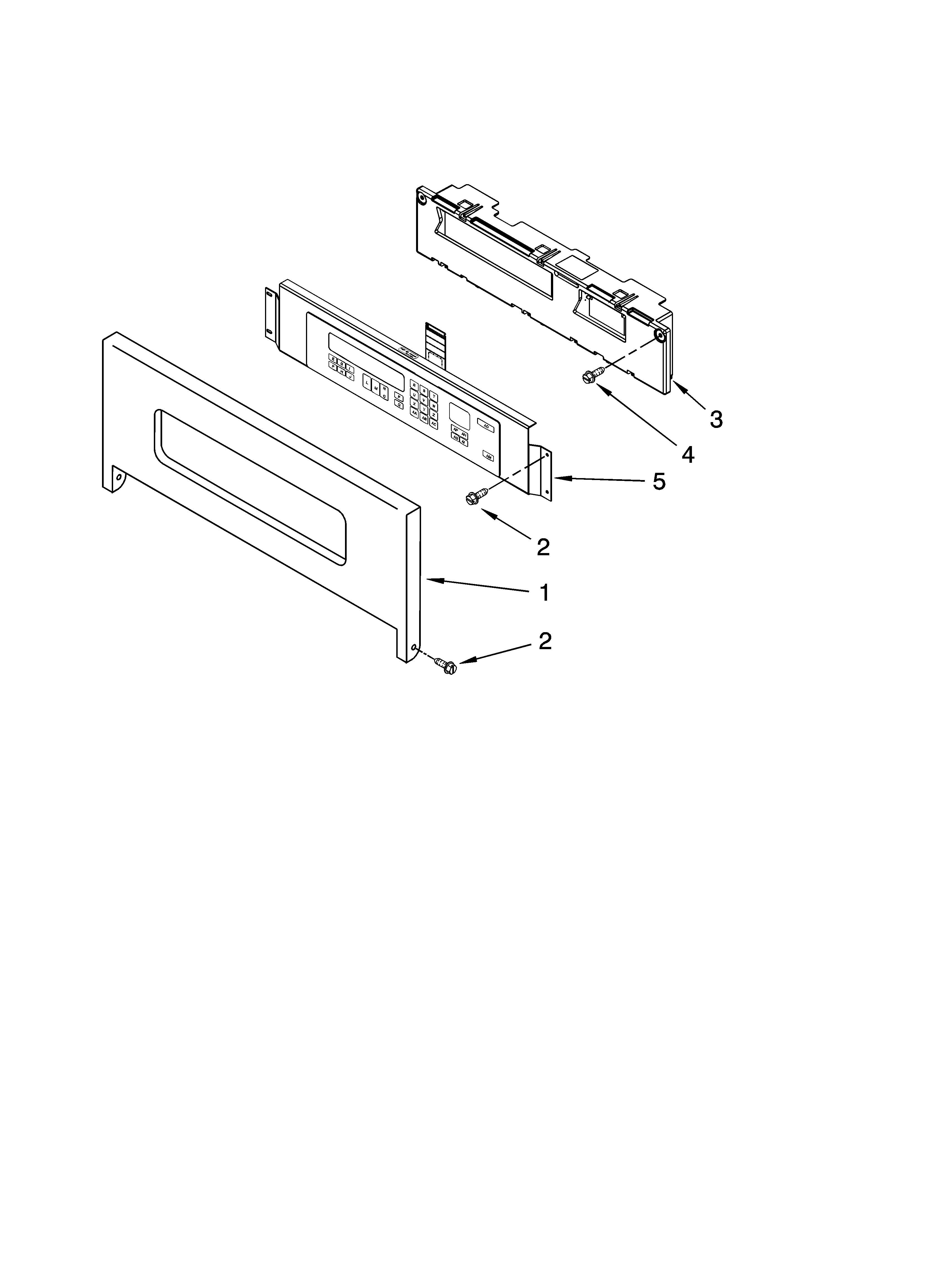 KitchenAid KEBC147KWH07 control panel parts diagram