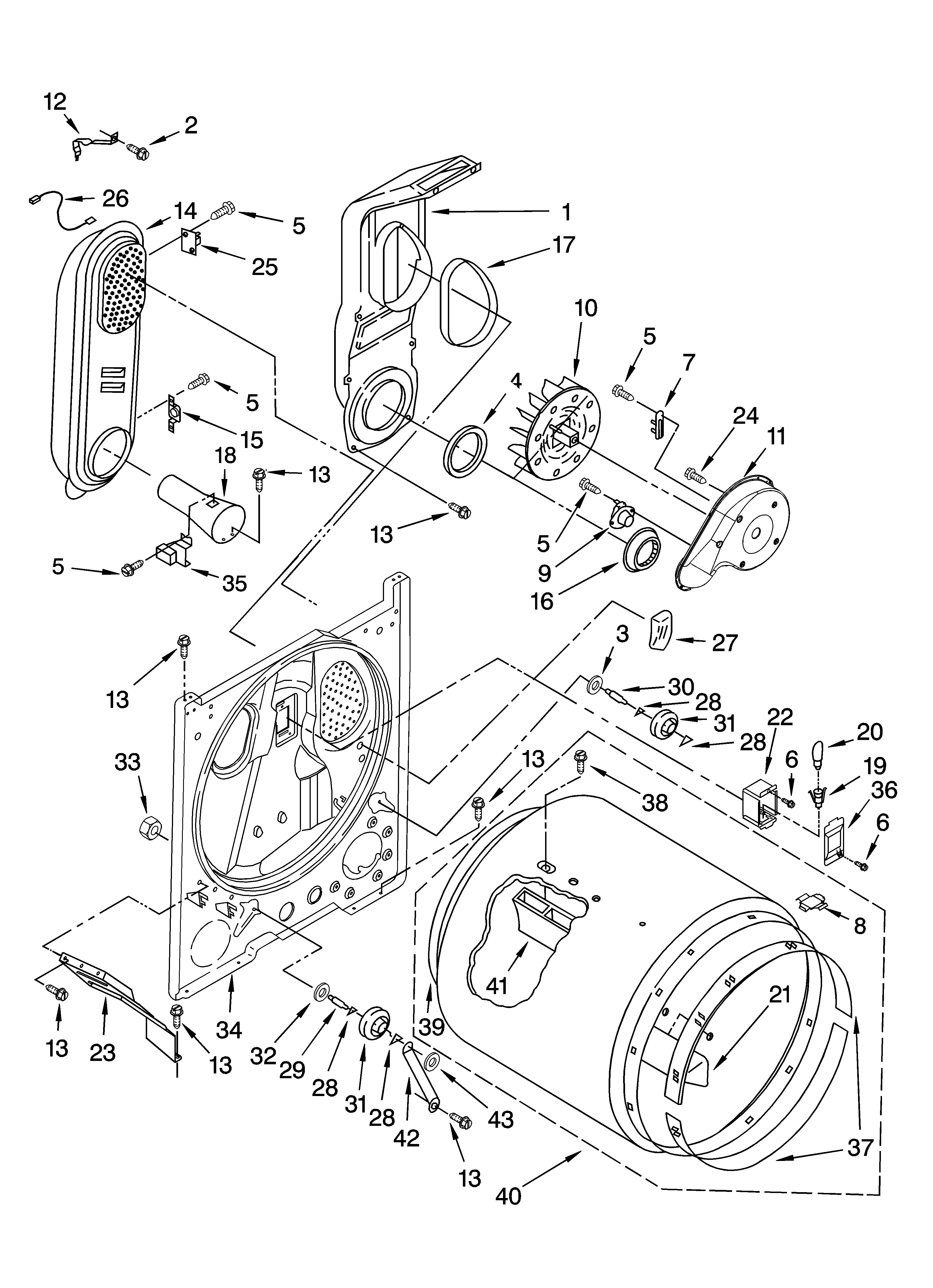 Maytag MGD5820TW0 bulkhead parts diagram