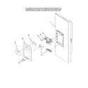 Amana AFI2538AEW12 dispenser front parts diagram