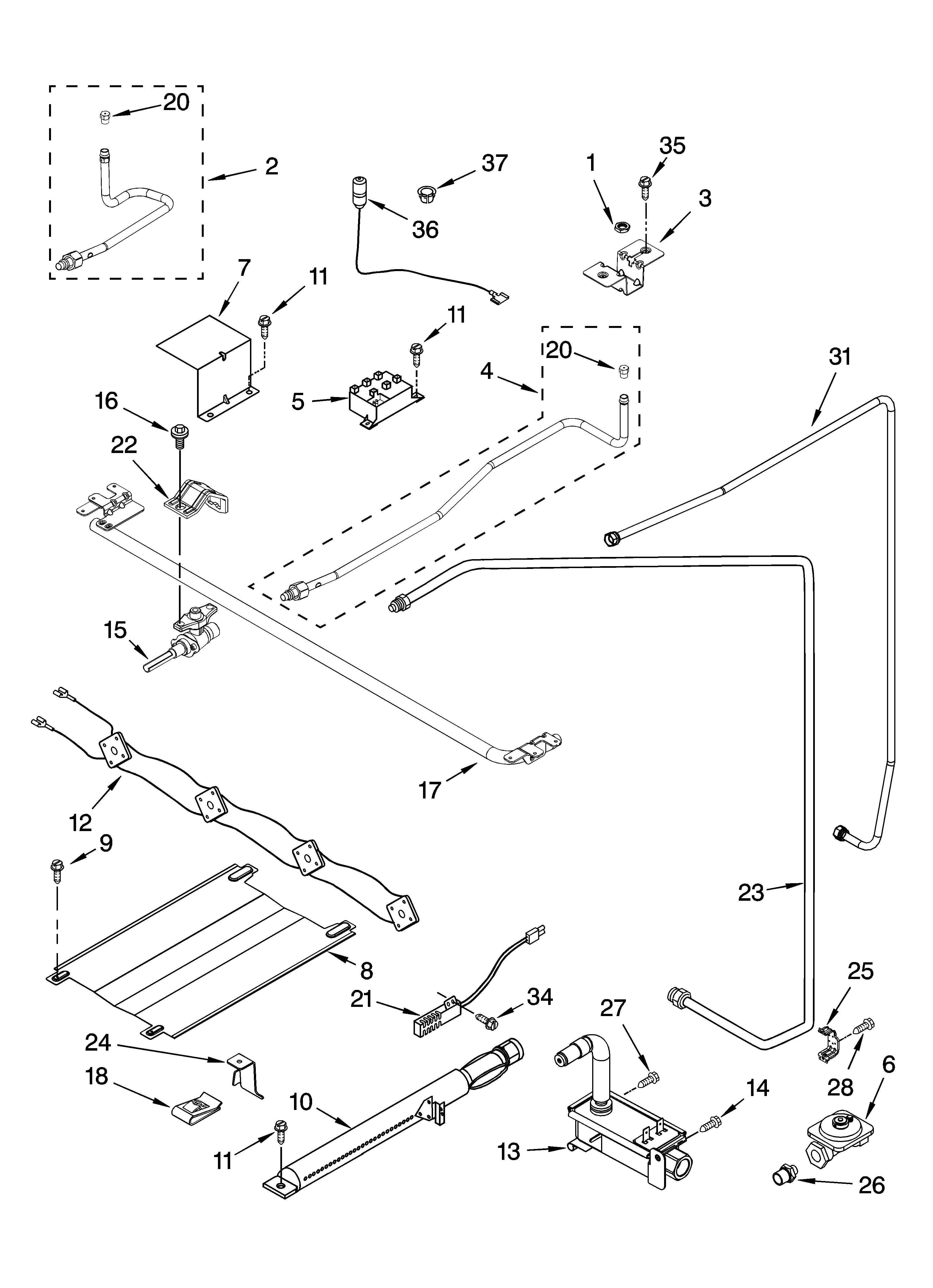 Whirlpool SF114PXSW2 manifold parts diagram