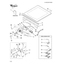 Whirlpool WED9600TW0 top and console parts diagram
