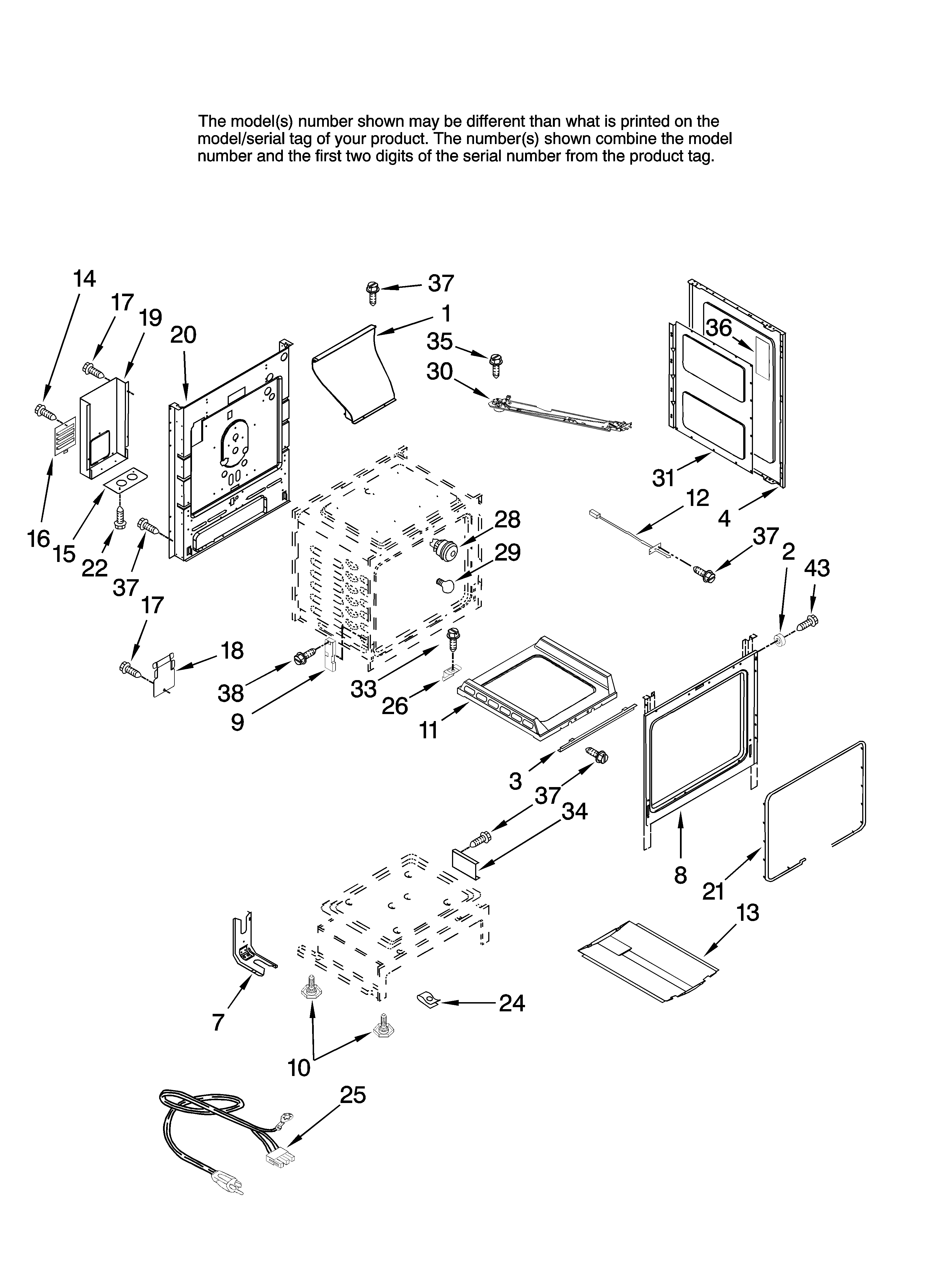 Amana AGR5725RDQ12 chassis parts diagram