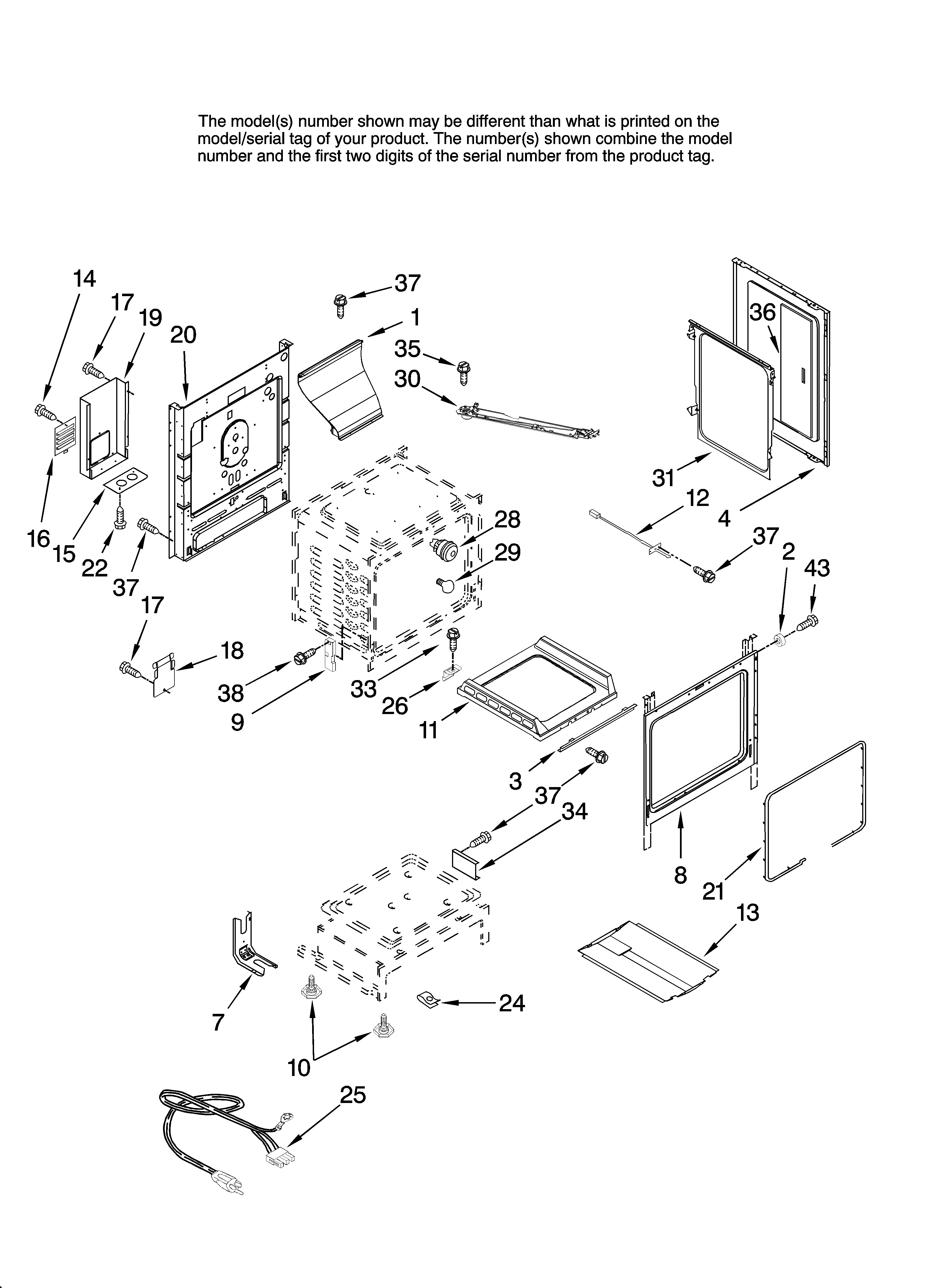 Amana AGR5725RDQ13 chassis parts diagram