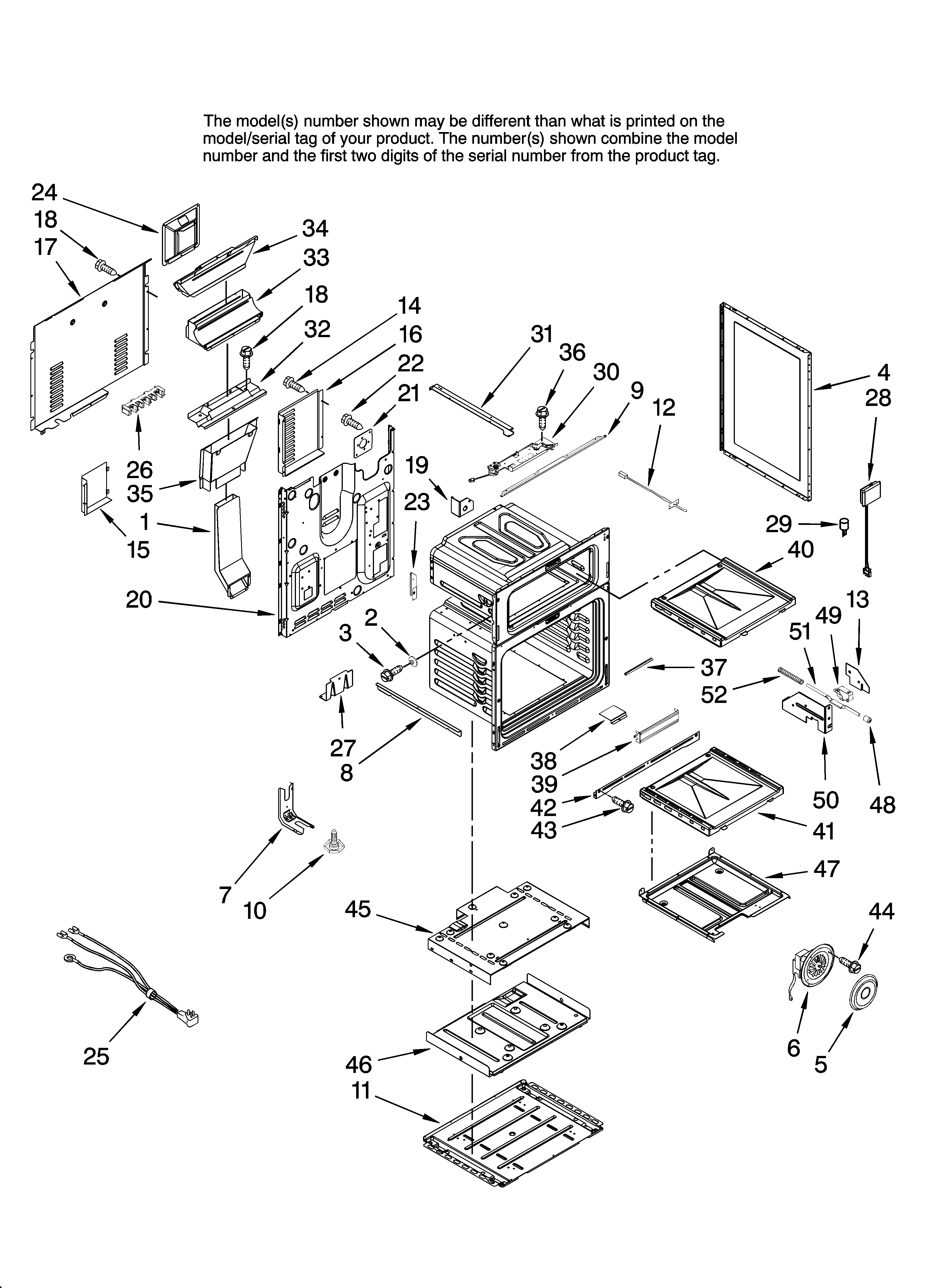 Jenn-Air JGR8890ADP14 chassis parts diagram