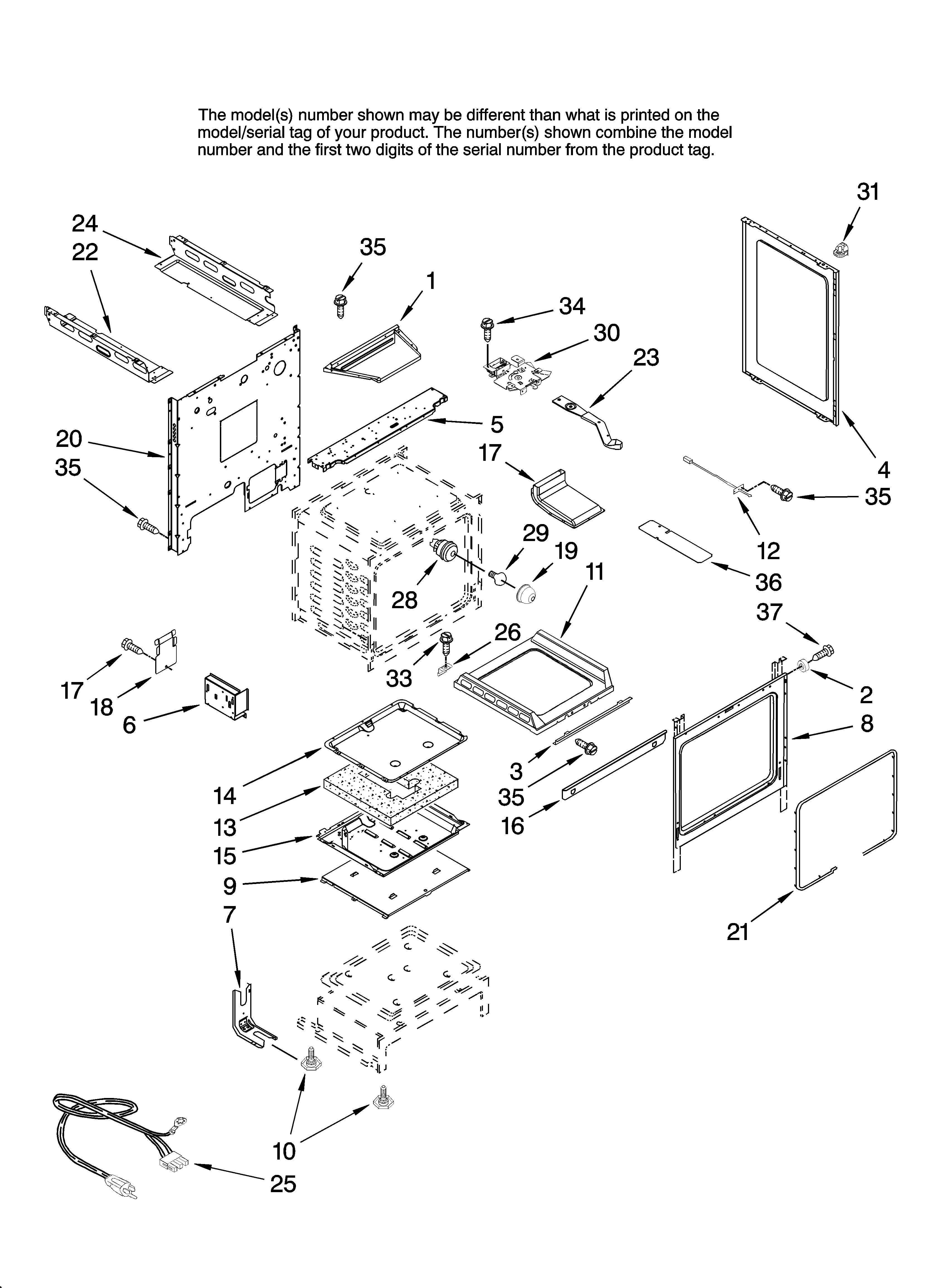 Maytag MGRL752BDQ14 chassis parts diagram