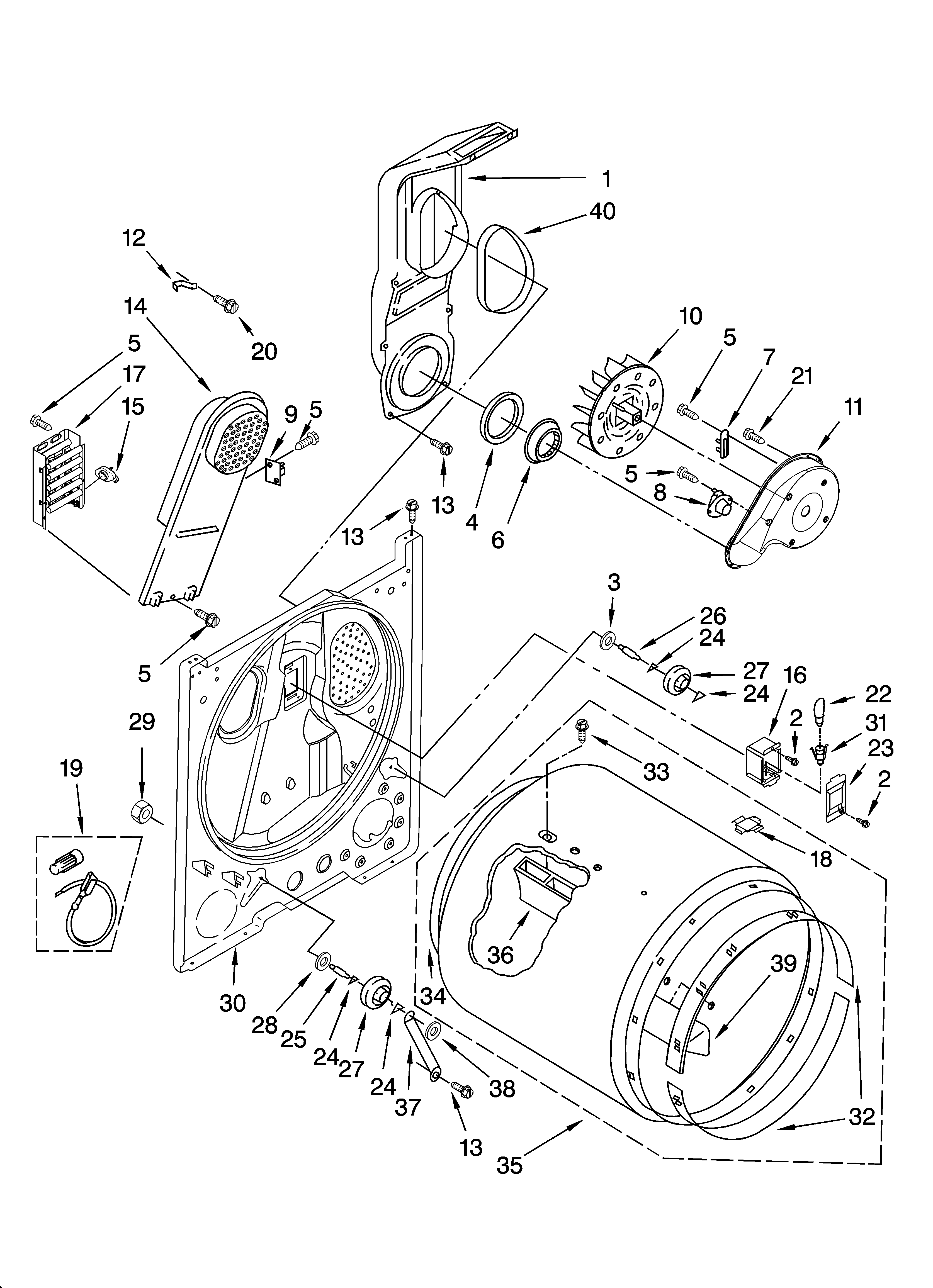 Maytag YMED5600TQ0 bulkhead parts, optional parts (not included) diagram