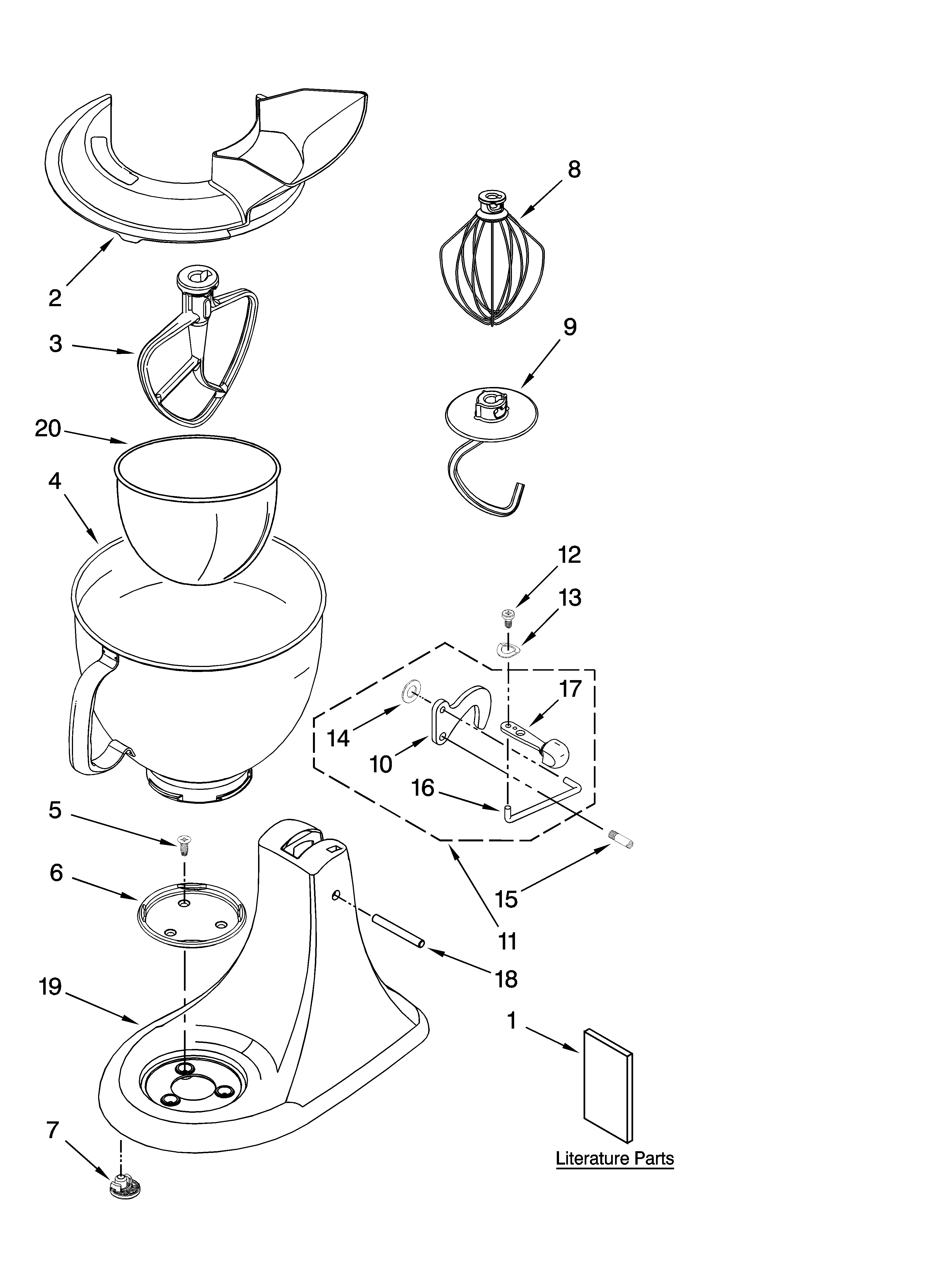 KitchenAid KSM160PSER0 base and pedestal unit, optional parts diagram