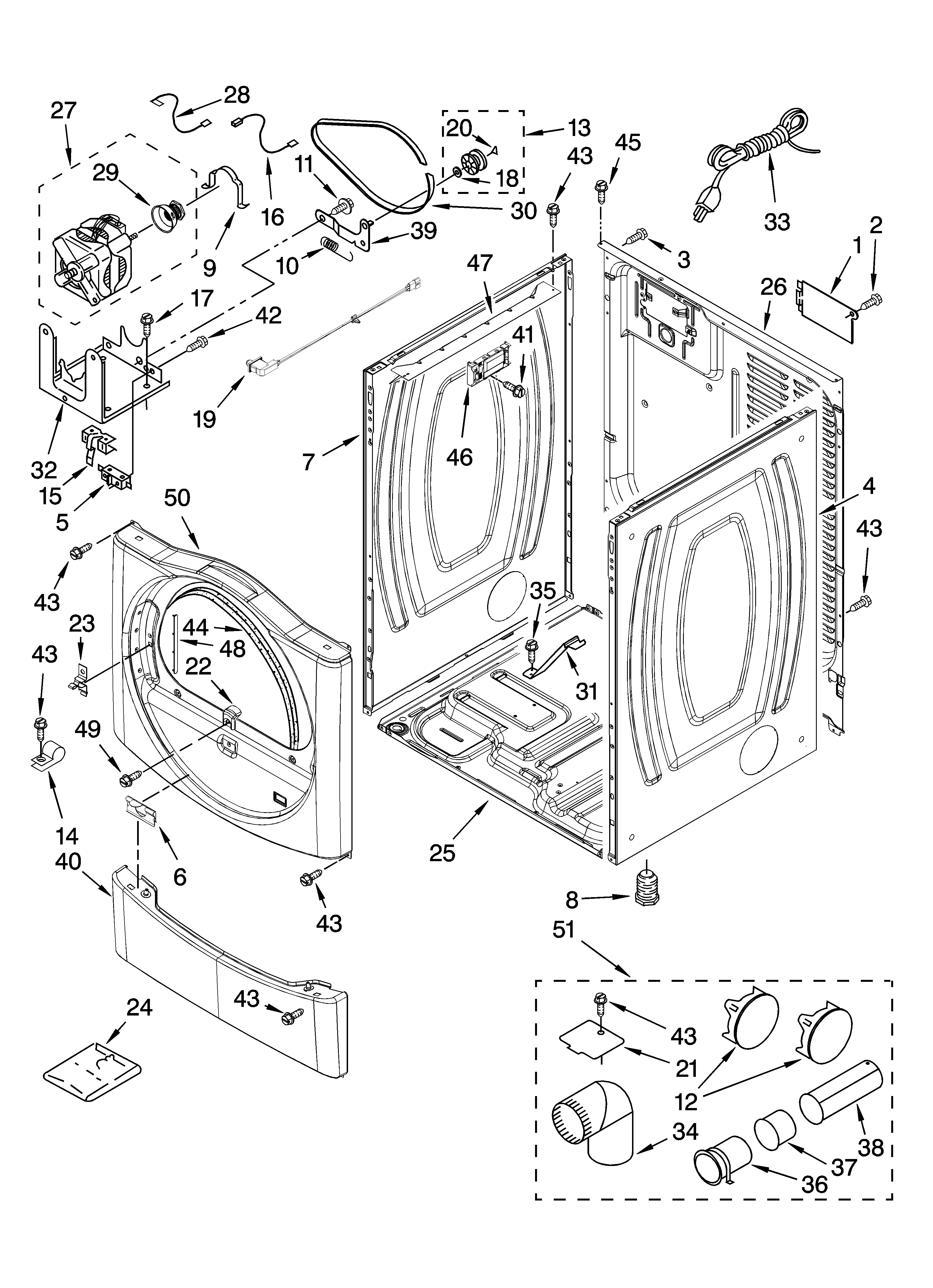 Maytag 7MMGD0100TQ0 cabinet parts diagram