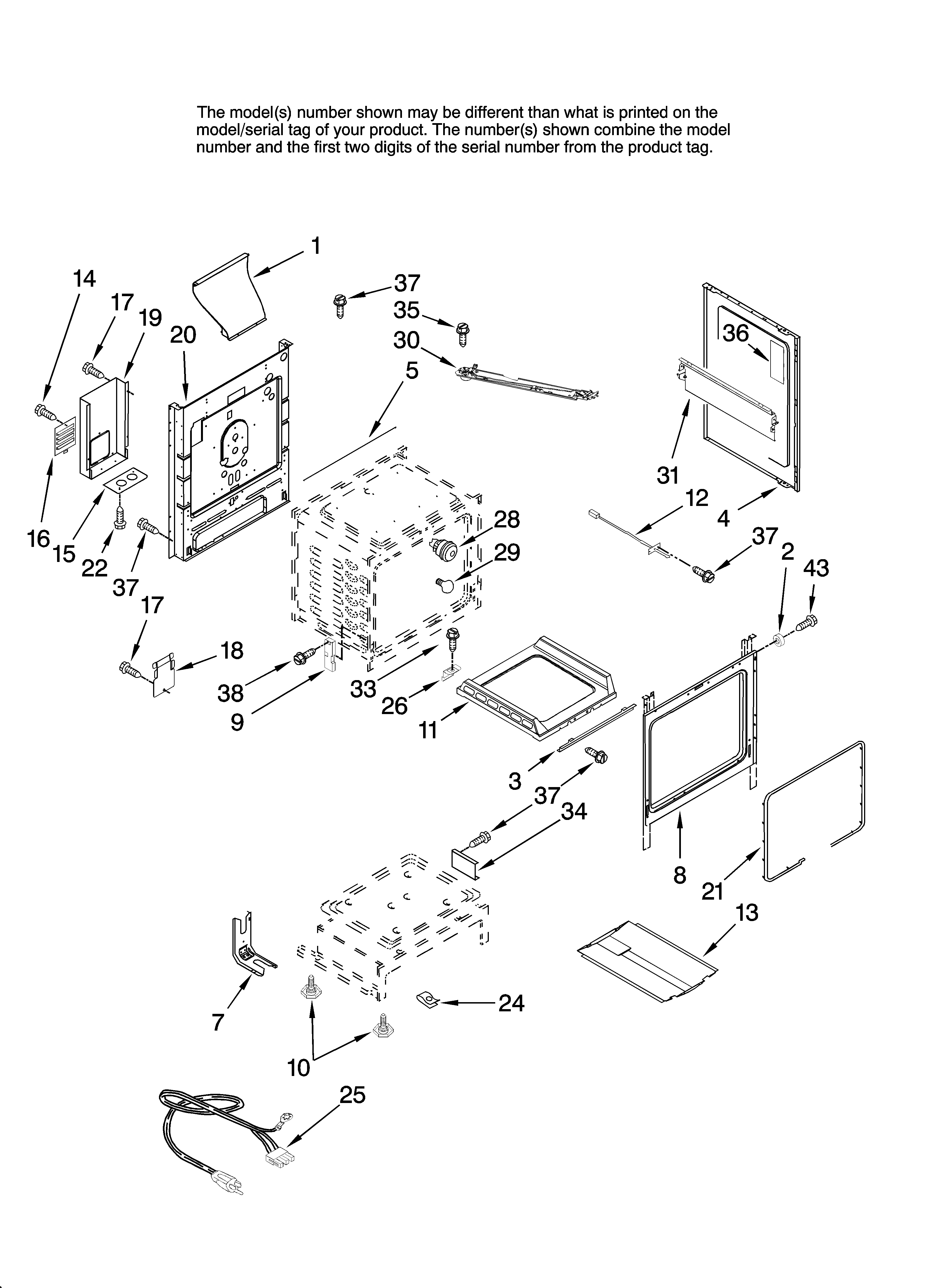 Amana AGR5725RDB15 chassis parts diagram