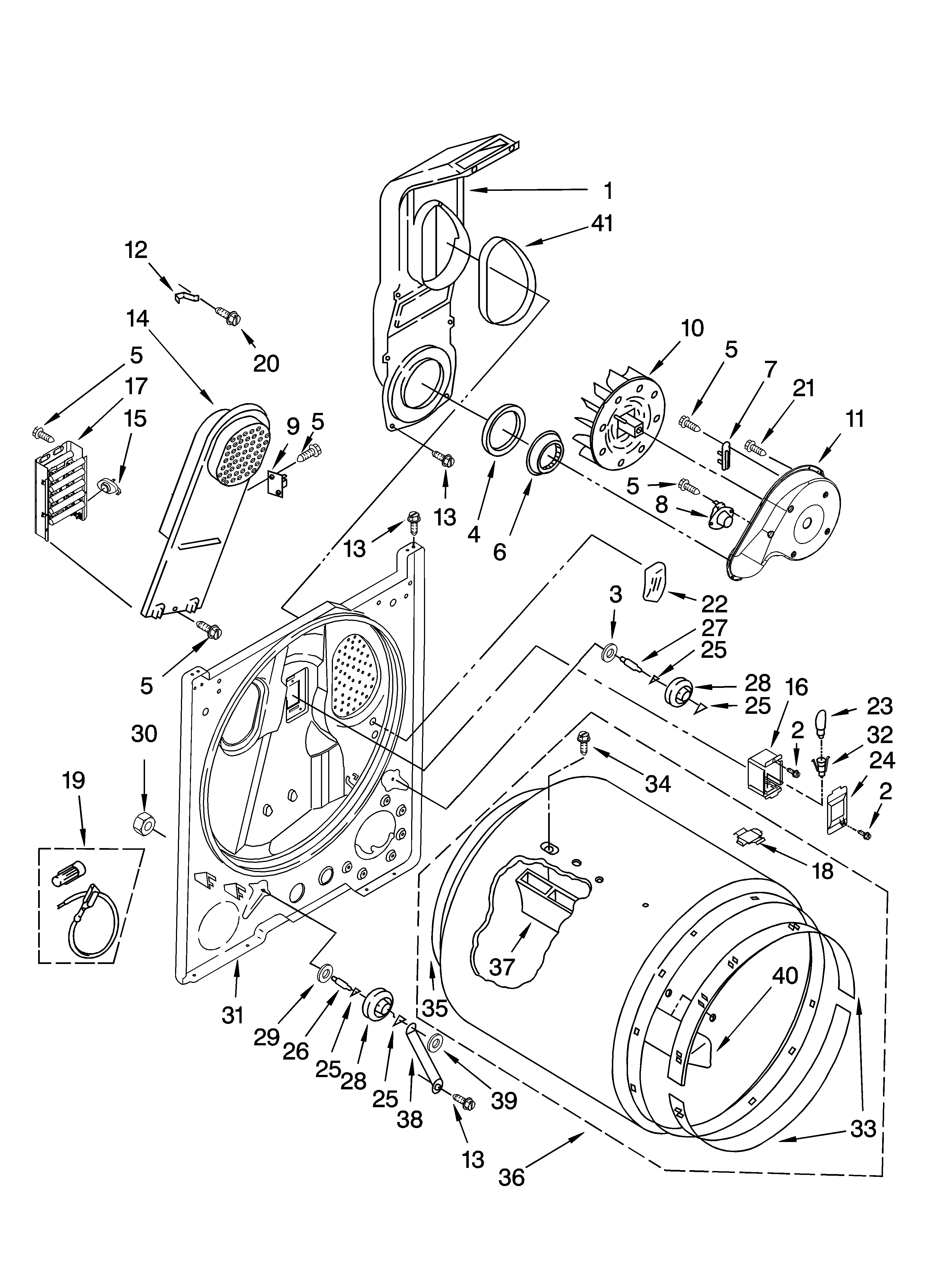 Maytag MED5770TQ0 bulkhead parts, optional parts (not included) diagram