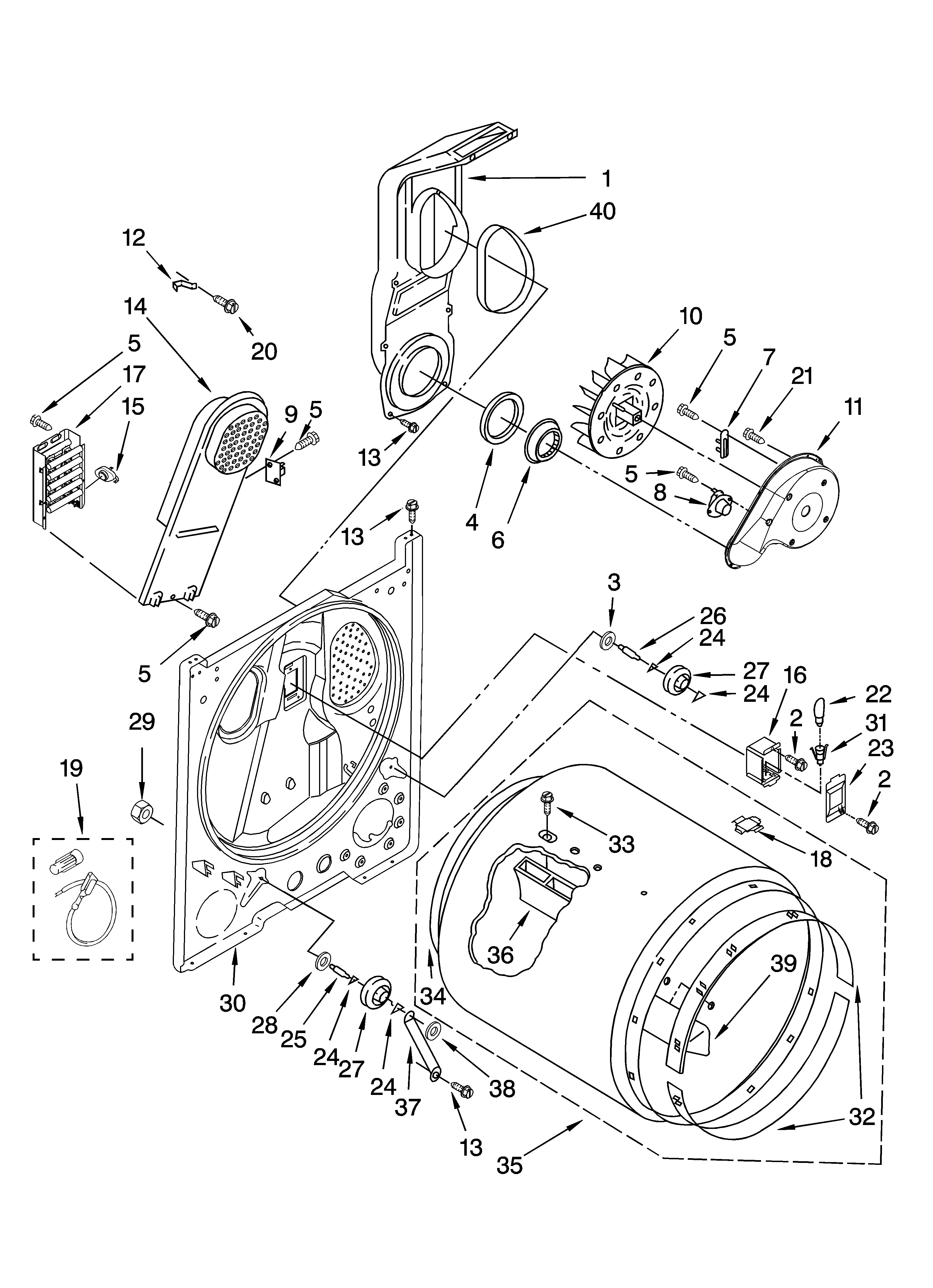 Maytag YMED5620TQ1 bulkhead parts, optional parts (not included) diagram