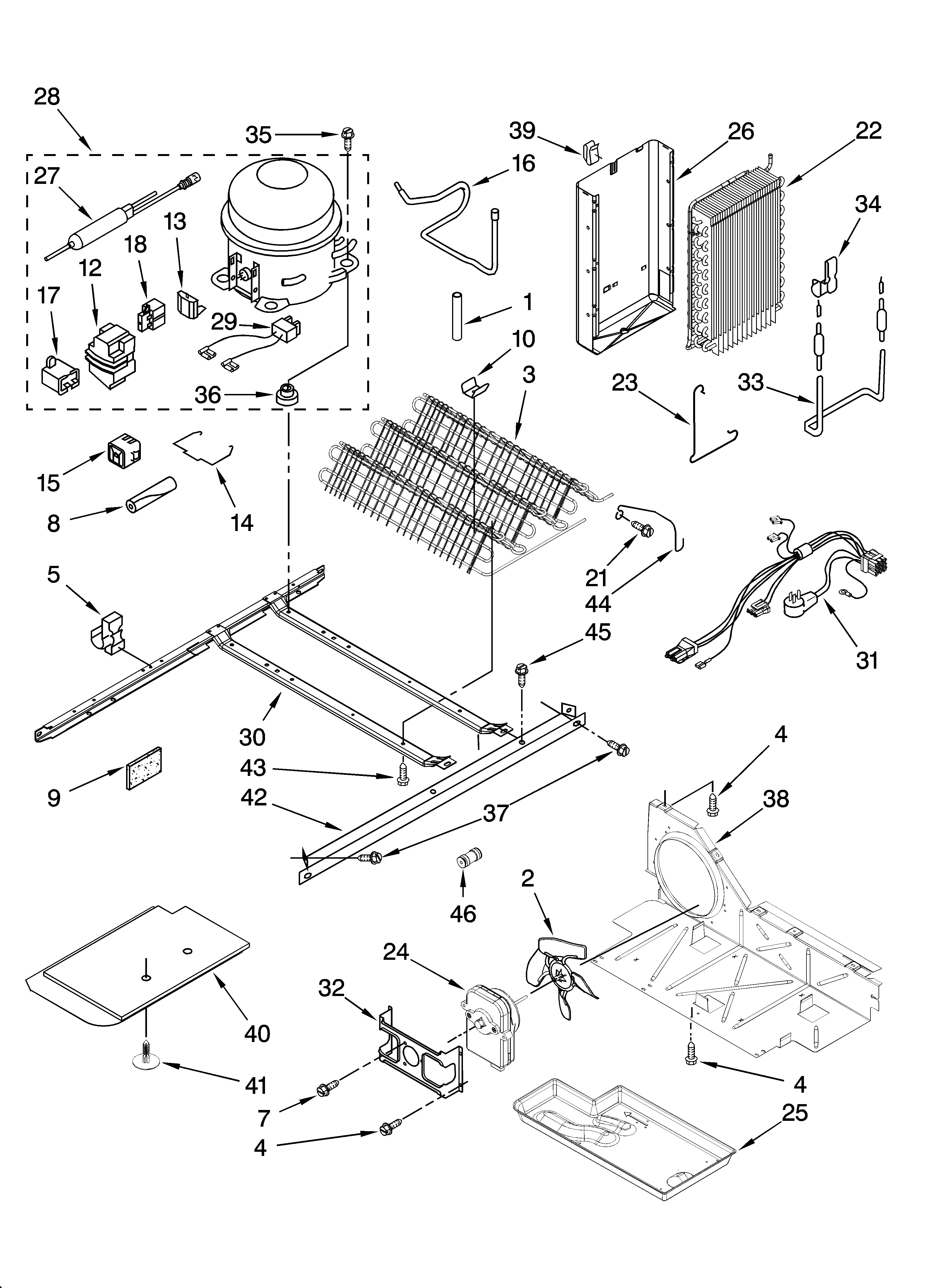 Whirlpool ED2GHEXNQ05 unit parts diagram