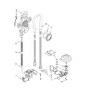 Whirlpool GU3200XTSS2 fill, drain and overfill parts diagram