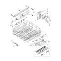Whirlpool GU3600XTSQ2 upper rack and track parts diagram