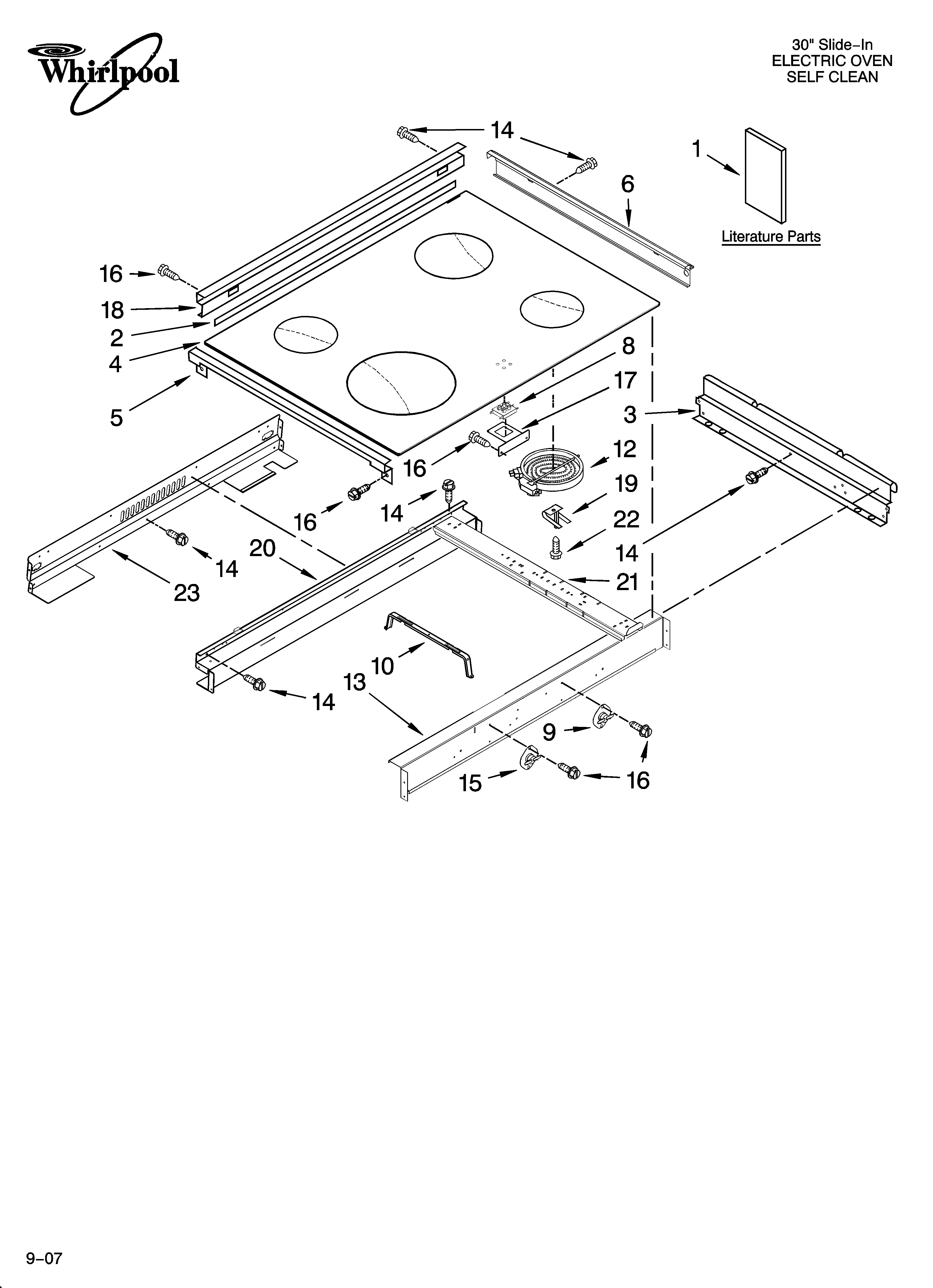 Whirlpool GY398LXPB04 cooktop parts diagram