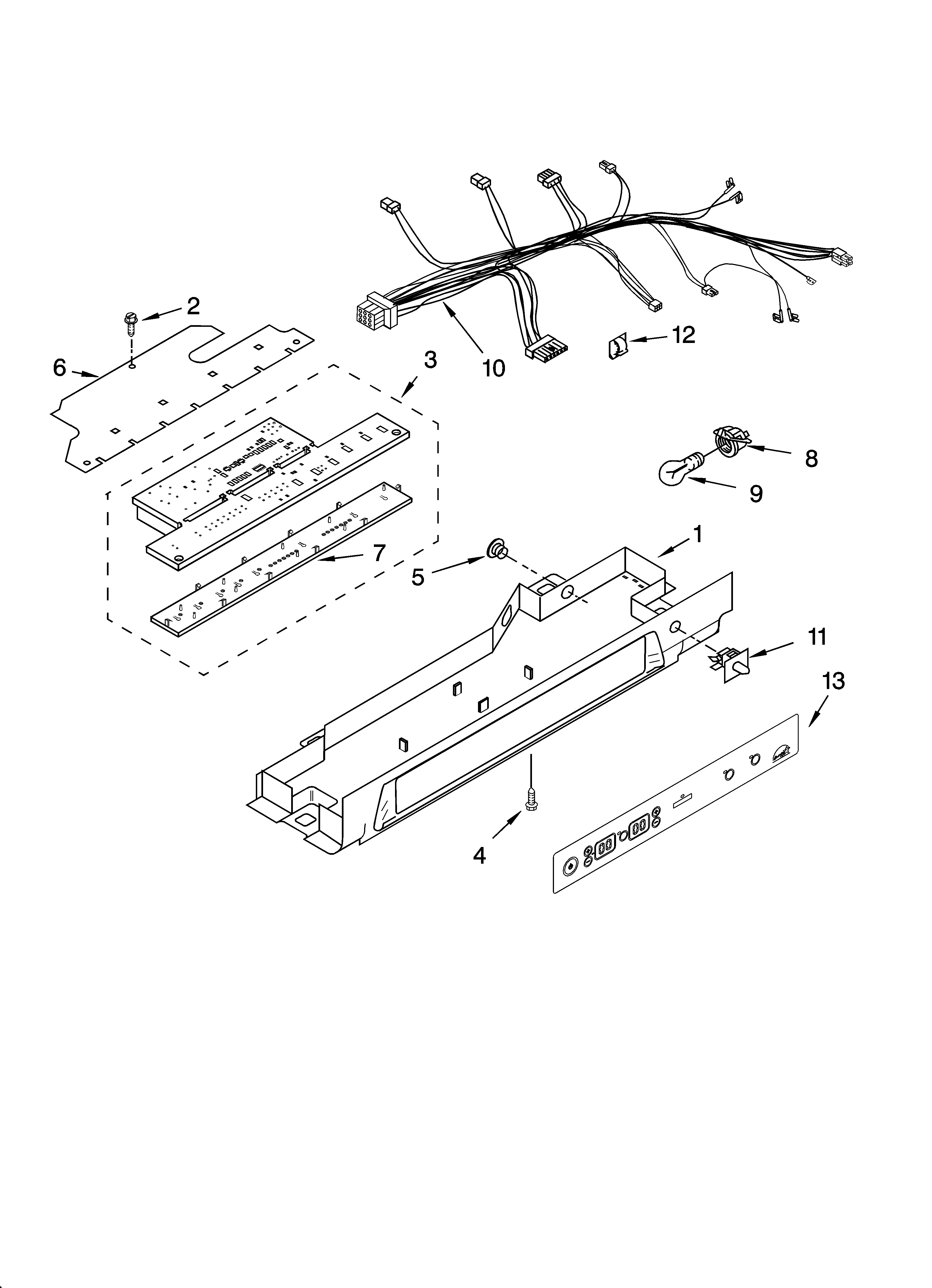 KitchenAid KSRY25CVMS00 control parts diagram