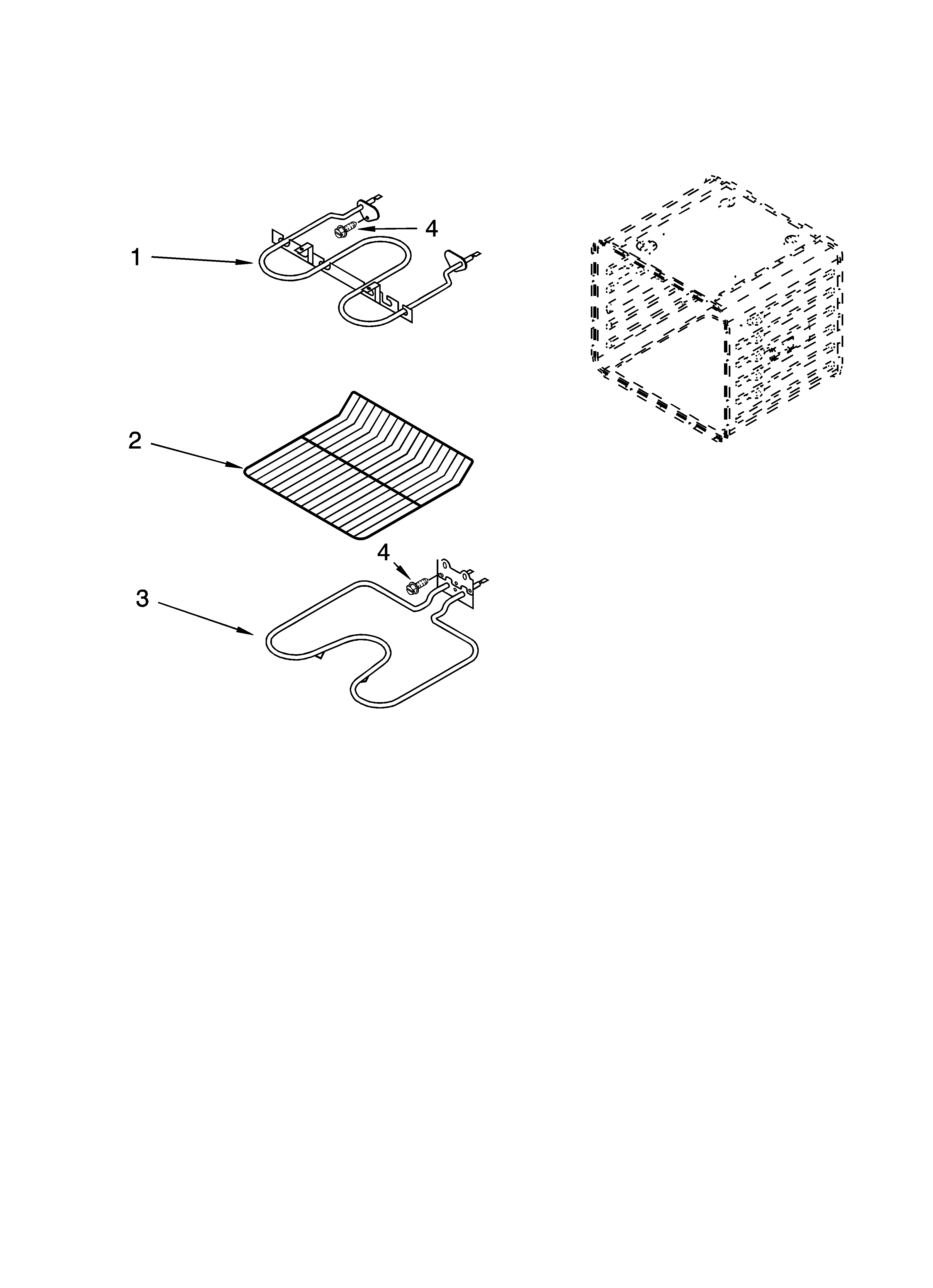 Whirlpool RBD245PRS01 internal oven parts diagram