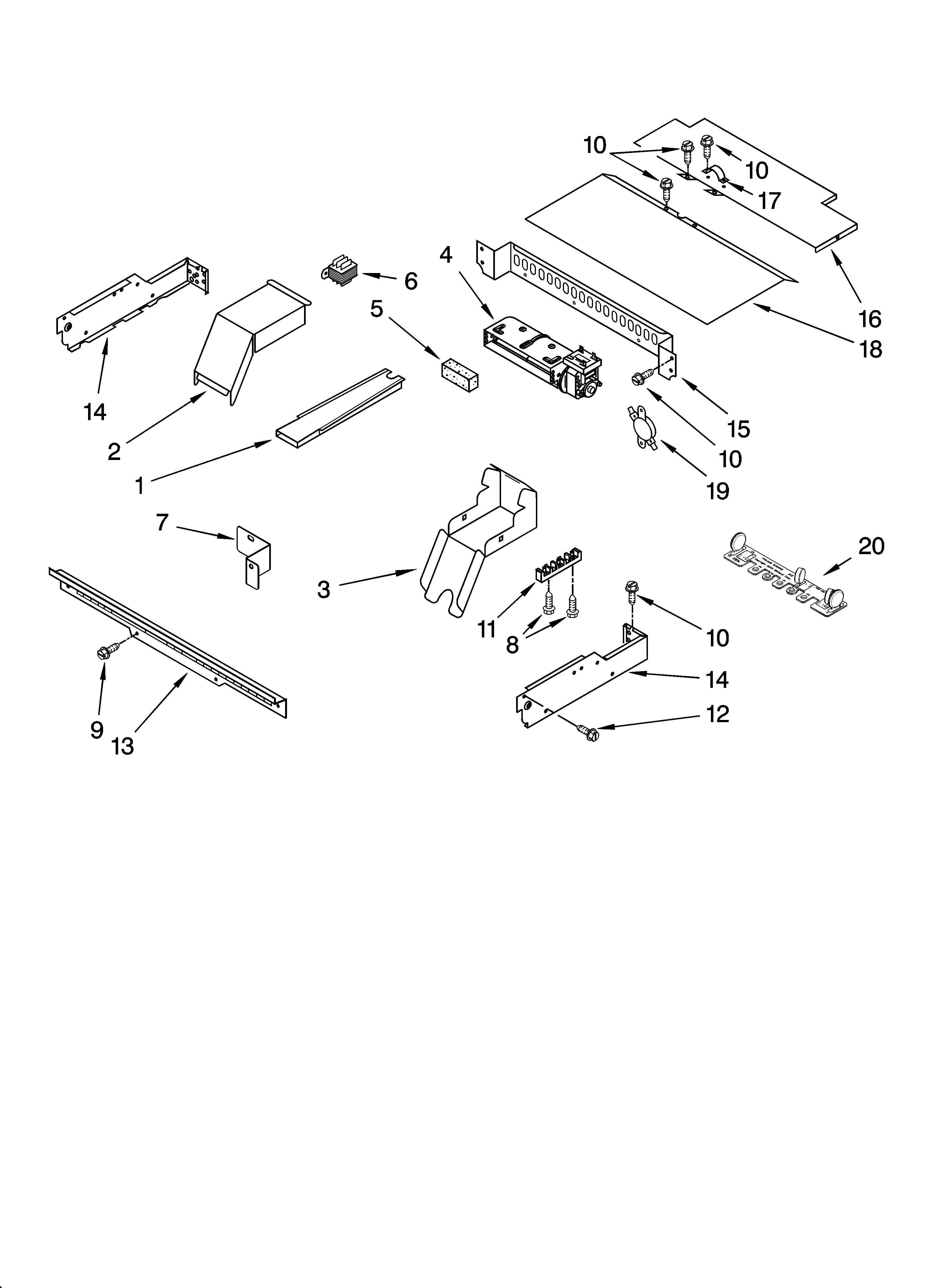 Whirlpool RBD275PRS01 top venting parts, optional parts (not included) diagram