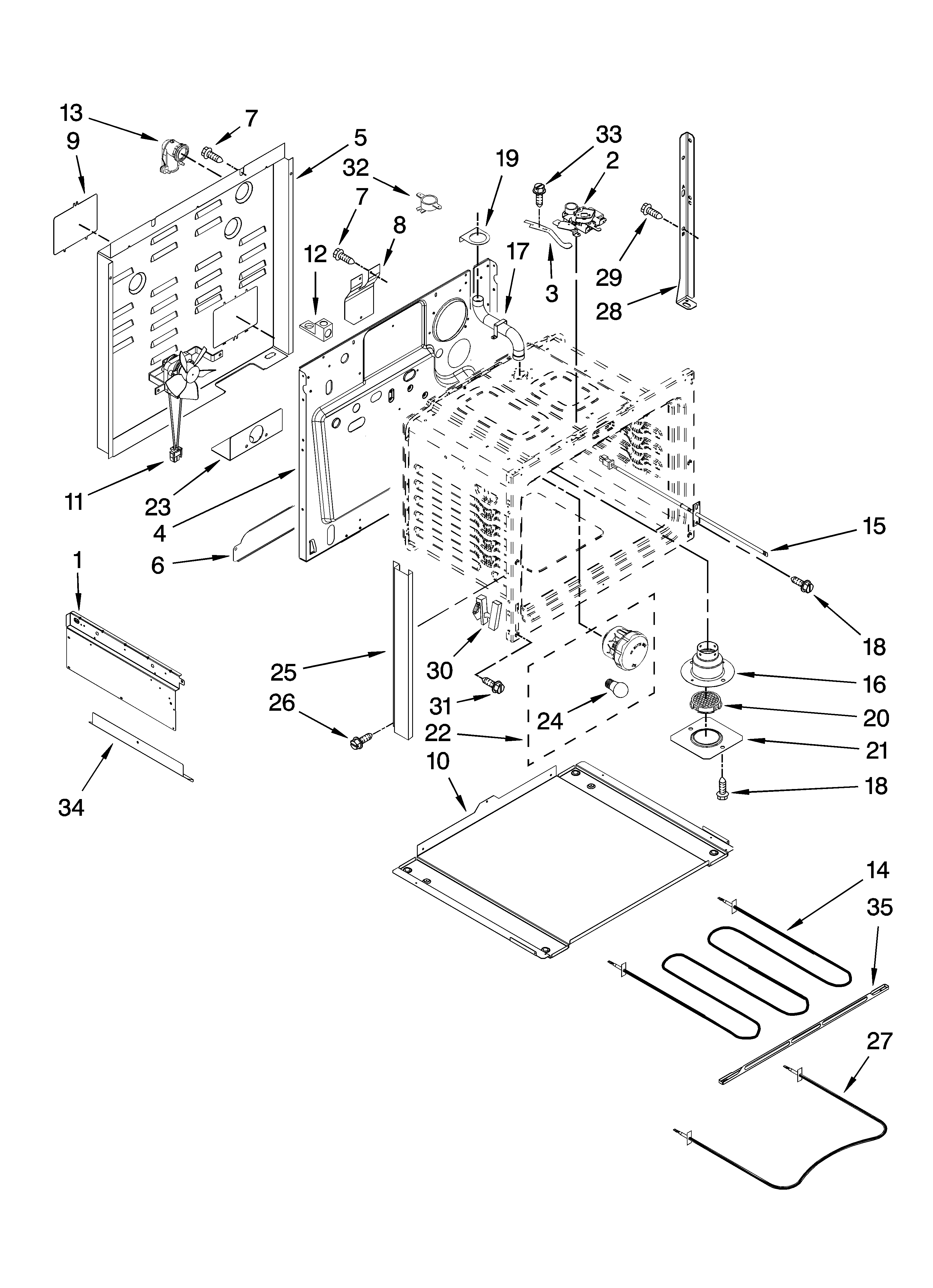 Whirlpool RS160LXTB0 chassis parts diagram