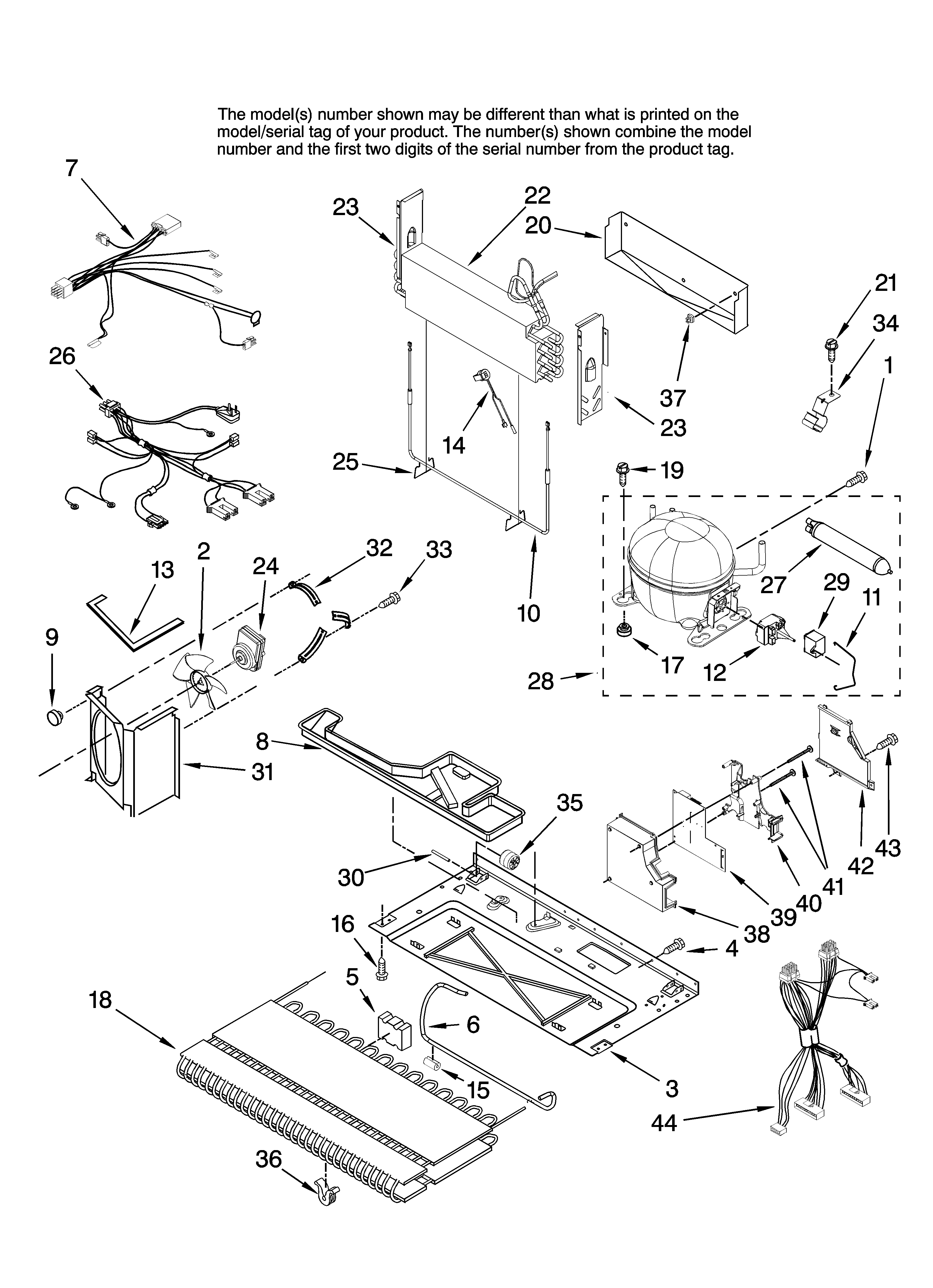 Jenn-Air JBD2286KEW11 unit parts diagram