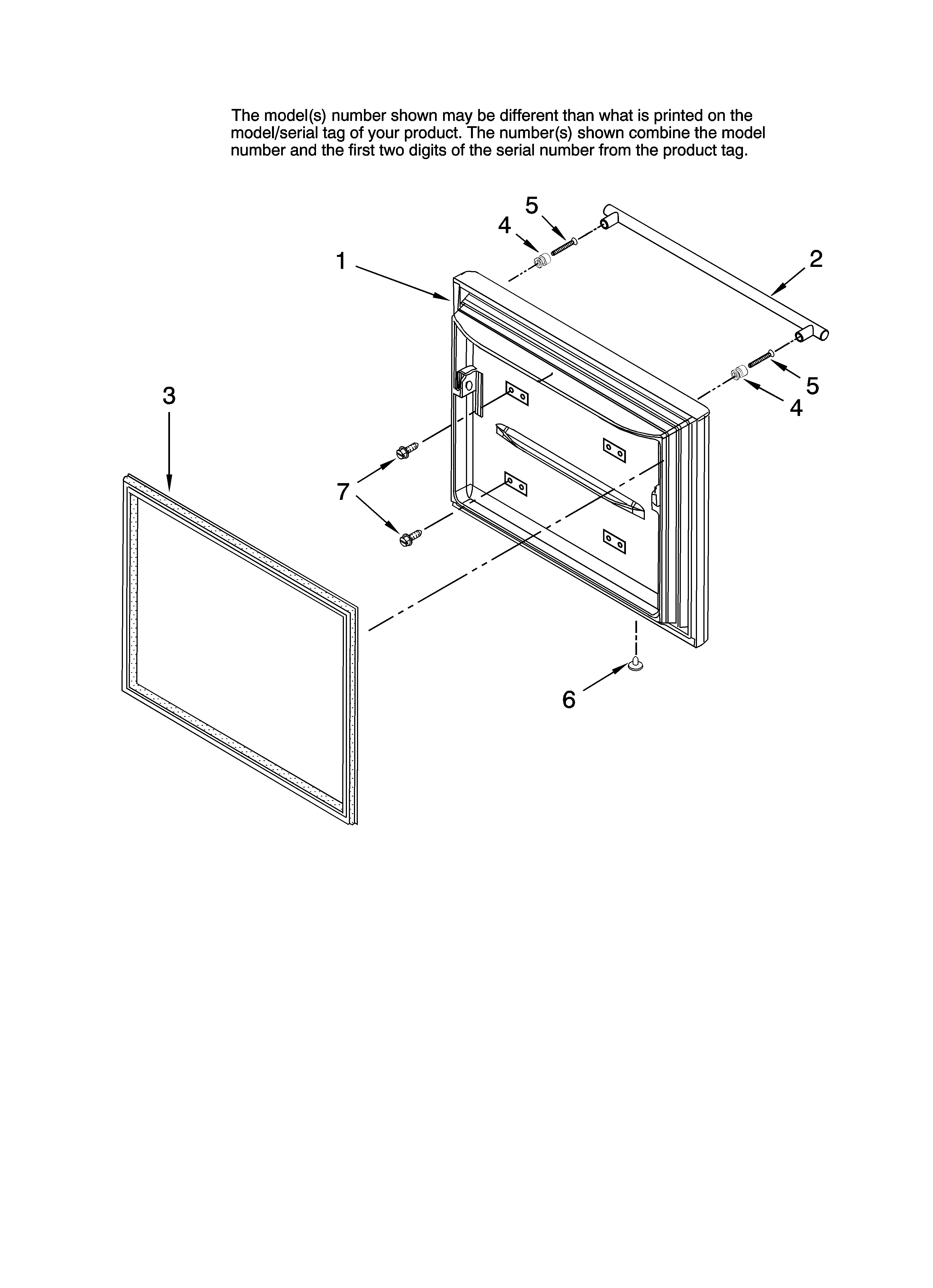 Jenn-Air JBD2286KEW11 freezer door parts, optional parts diagram
