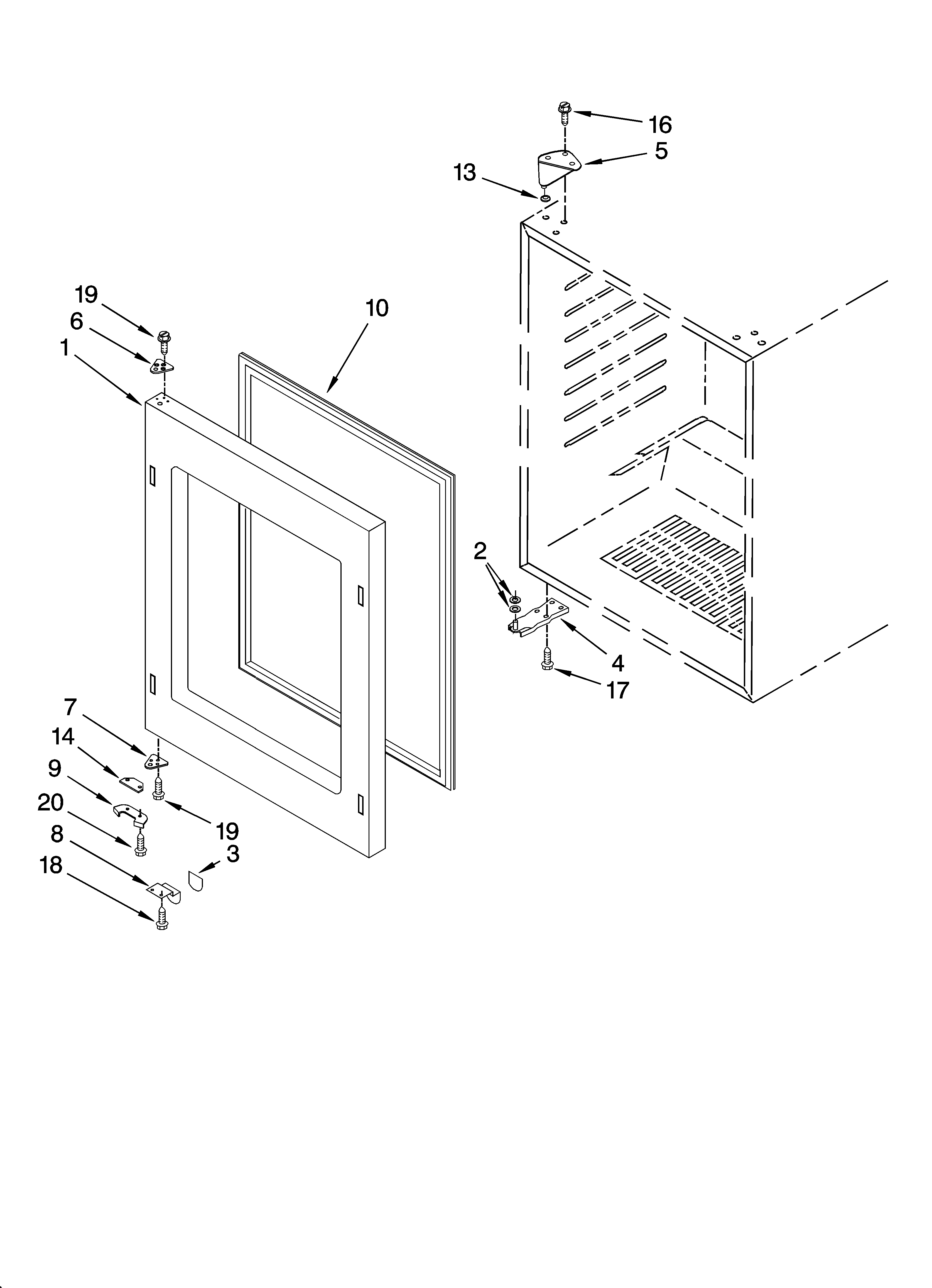 Jenn-Air JUW248LBCX00 door parts diagram