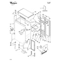 Whirlpool GI15NFLTB1 cabinet liner and door parts diagram