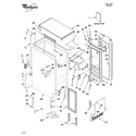 Whirlpool GI15NFRTB1 cabinet liner and door parts diagram
