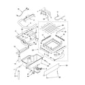 Whirlpool GI15NFRTB1 evaporator, ice cutter grid and water parts diagram