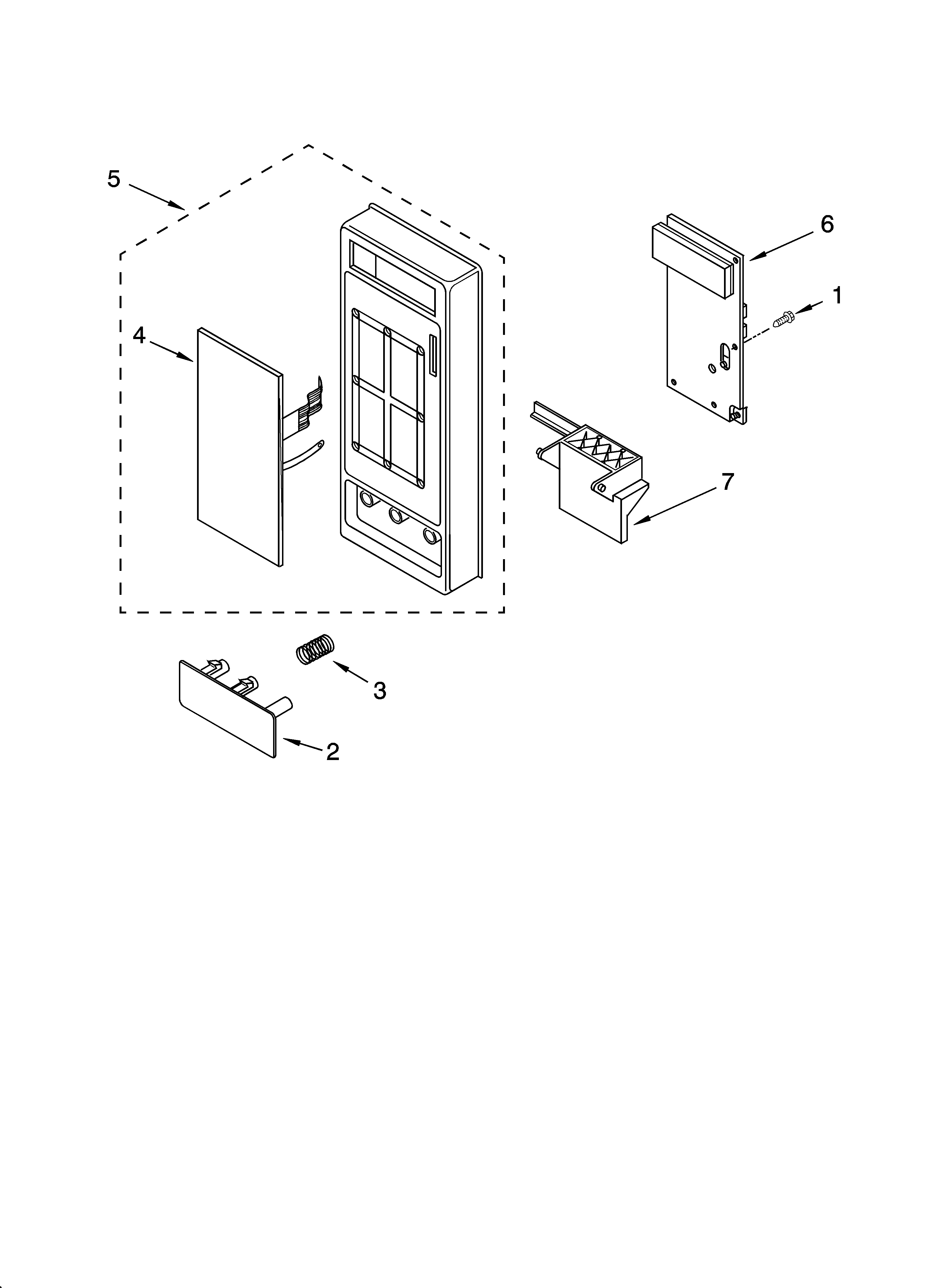 KitchenAid KCMS1555SBL0 control panel parts diagram