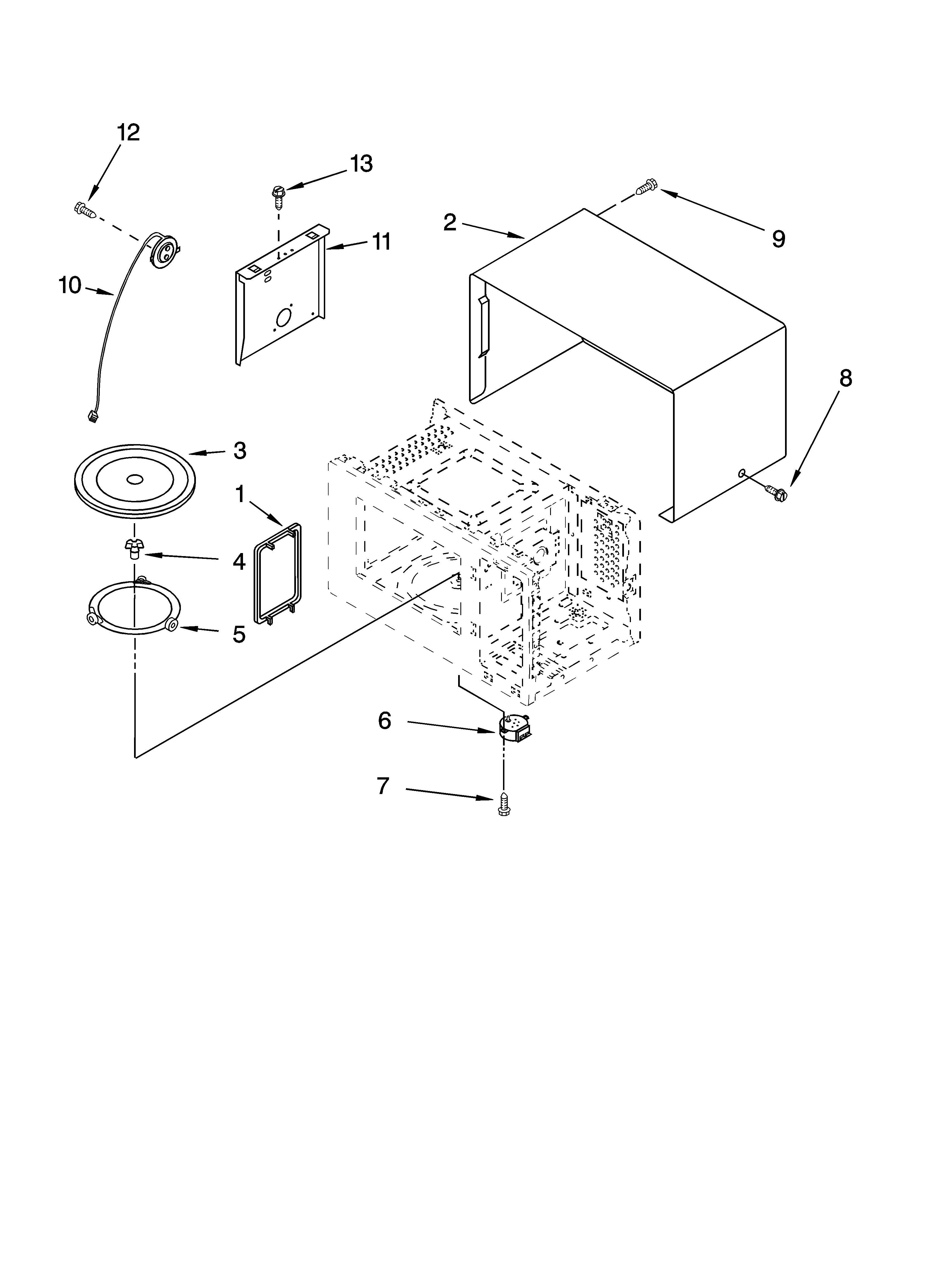 KitchenAid KCMS1555SBL0 oven cavity parts diagram