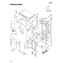 KitchenAid KUIC15NLTS1 cabinet liner and door parts diagram