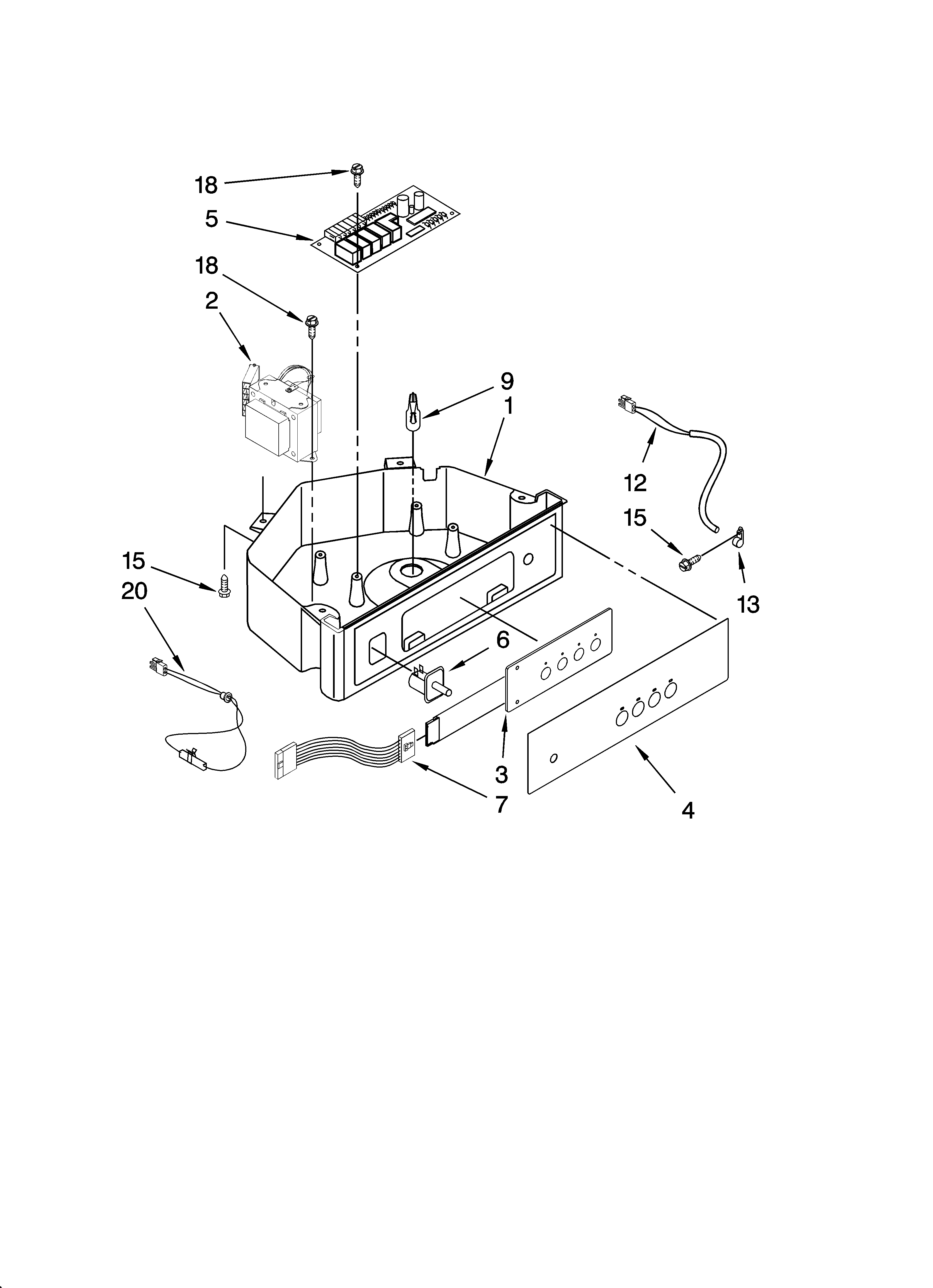 KitchenAid KUIC18NNTS1 control panel parts diagram