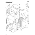 KitchenAid KUIC18PNTS1 cabinet liner and door parts diagram