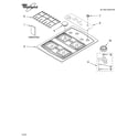 Whirlpool SCS3017RQ03 cooktop, burner and grate parts diagram