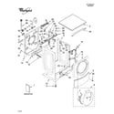 Whirlpool WFW9400SU01 top and cabinet parts diagram