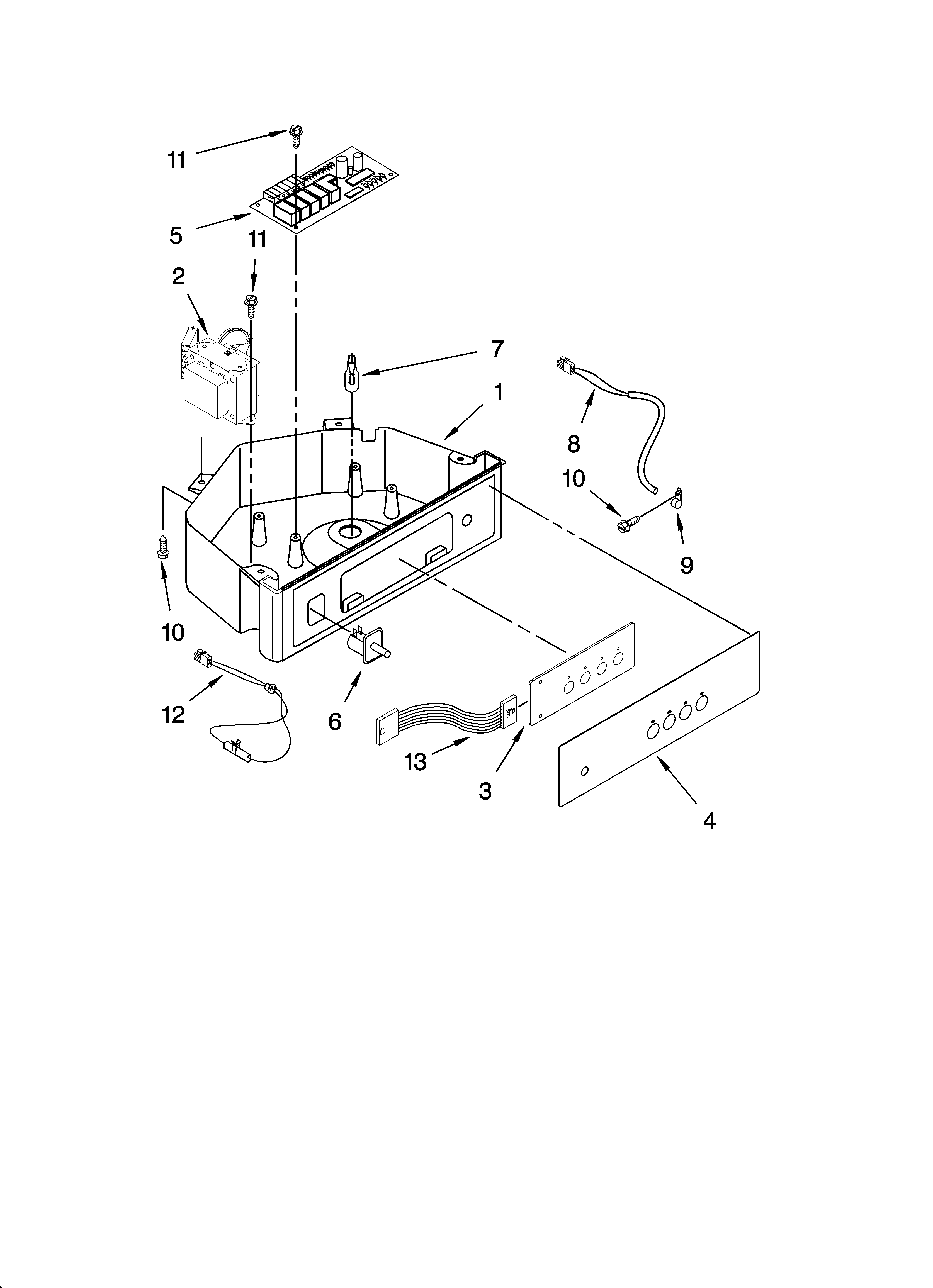 Jenn-Air JIM158XBCX1 control panel parts diagram