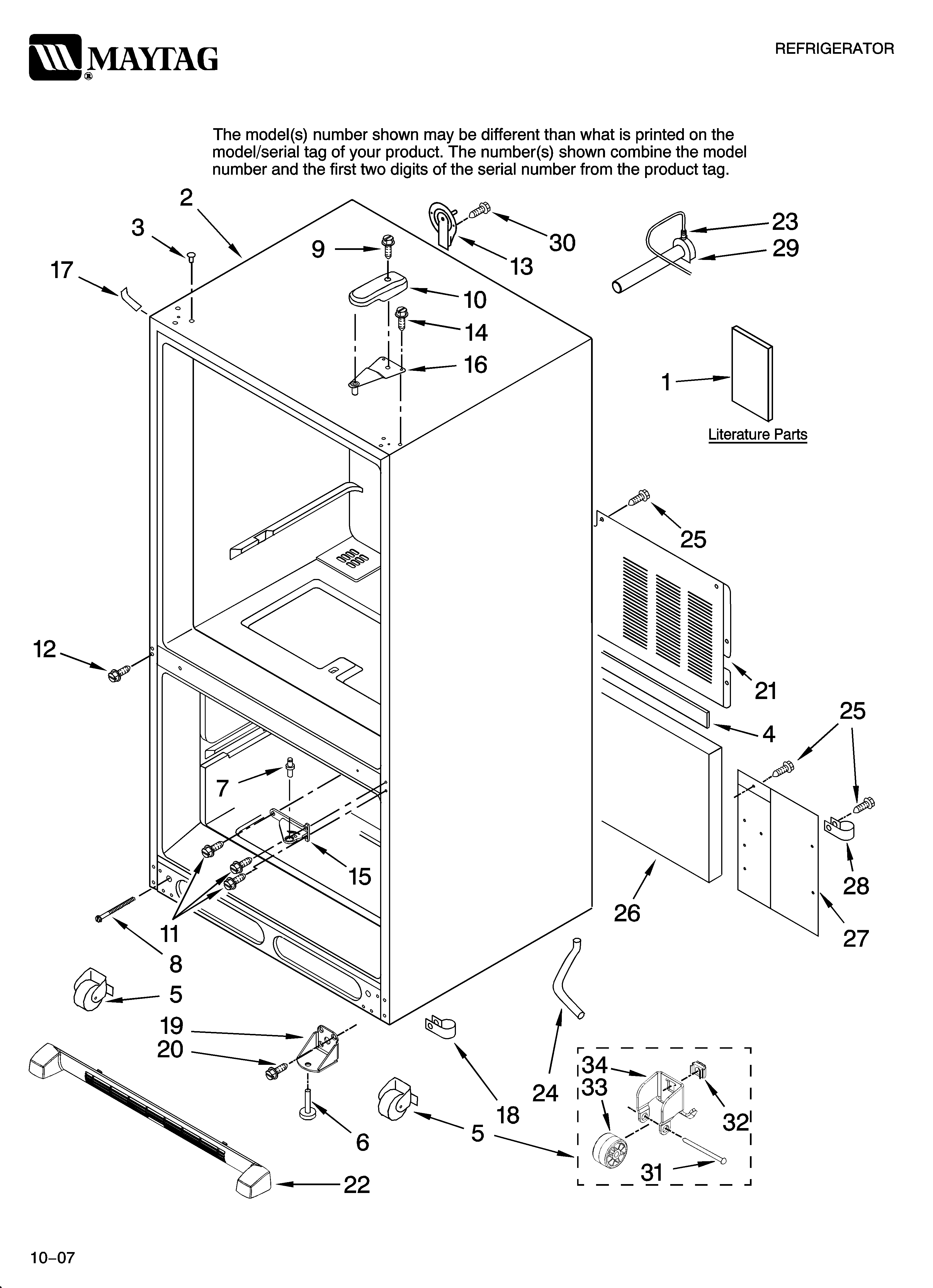 Maytag MBF2255KEB11 cabinet parts diagram