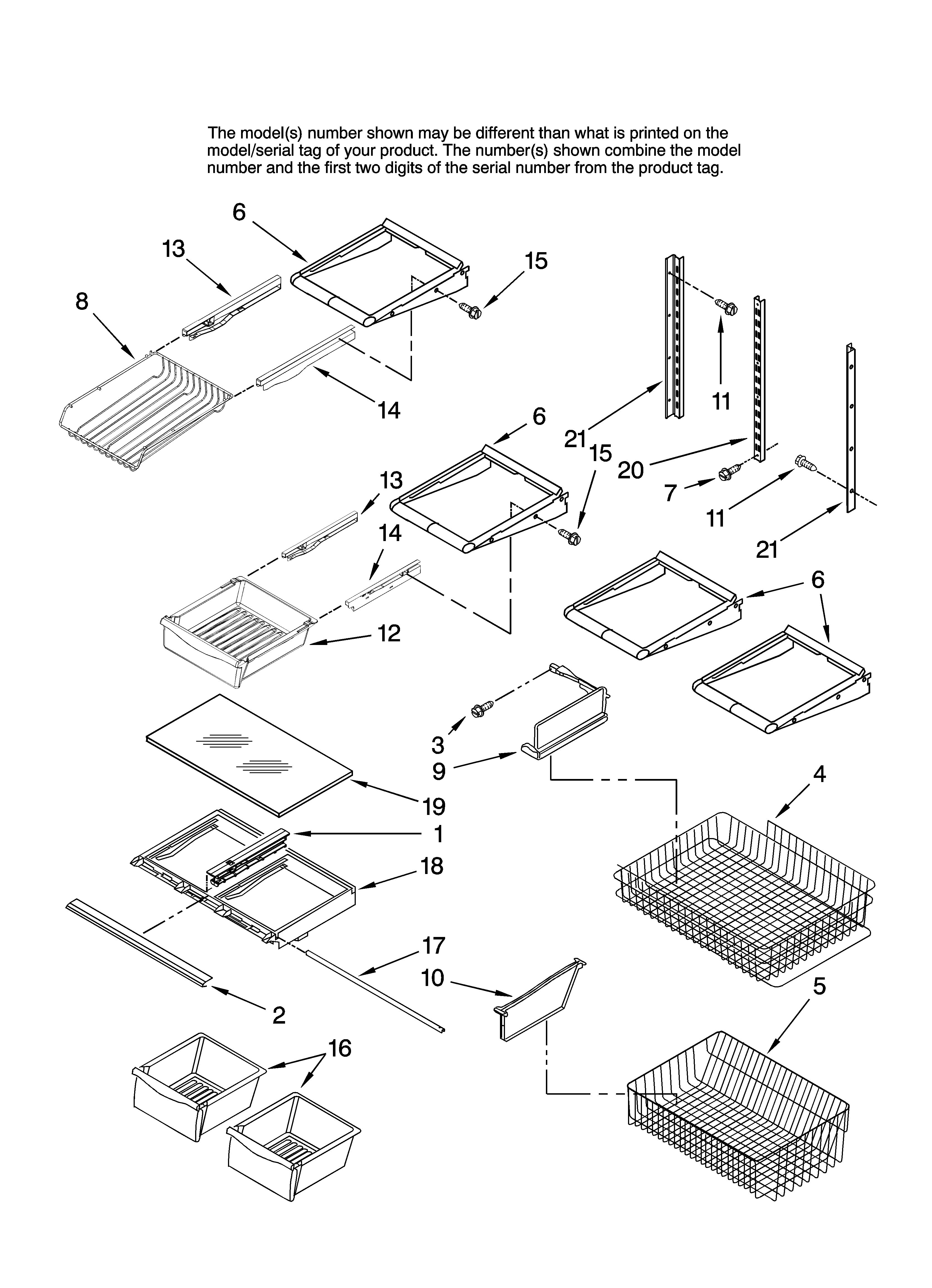 Maytag MBF2255KEB11 shelf parts diagram