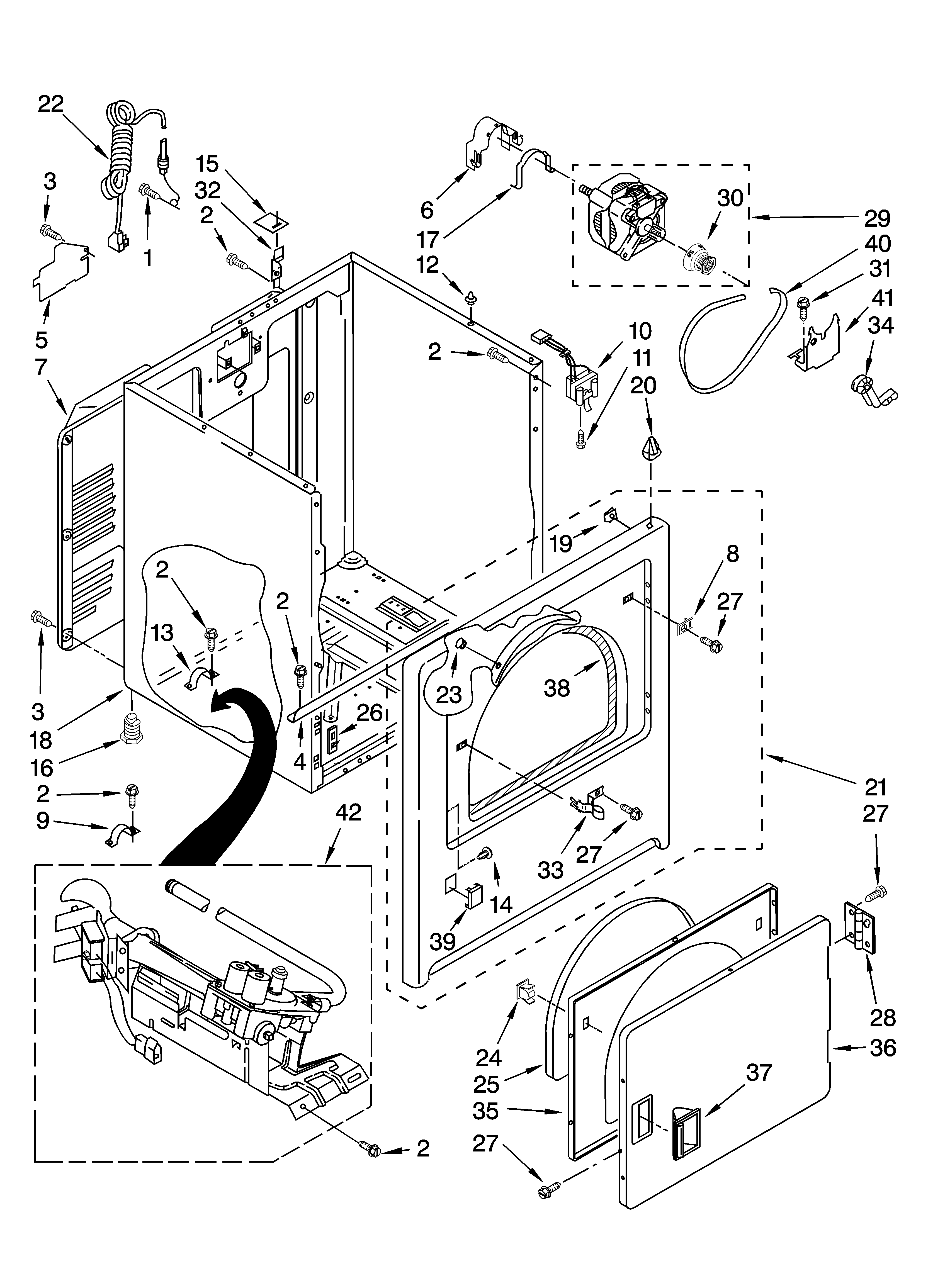 Maytag MGD5720TQ0 cabinet parts diagram
