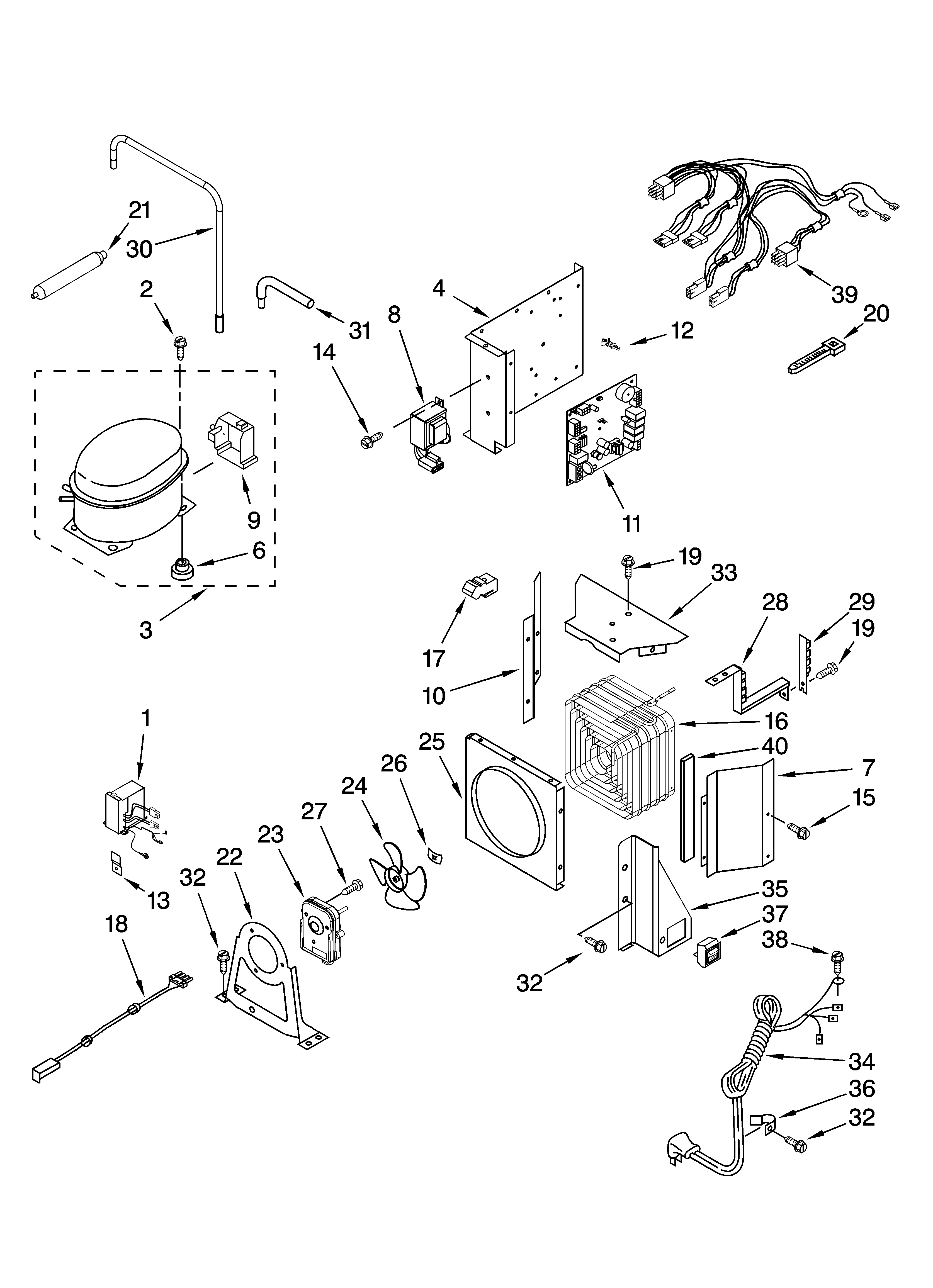 KitchenAid KBRC36FTS00 upper unit parts diagram