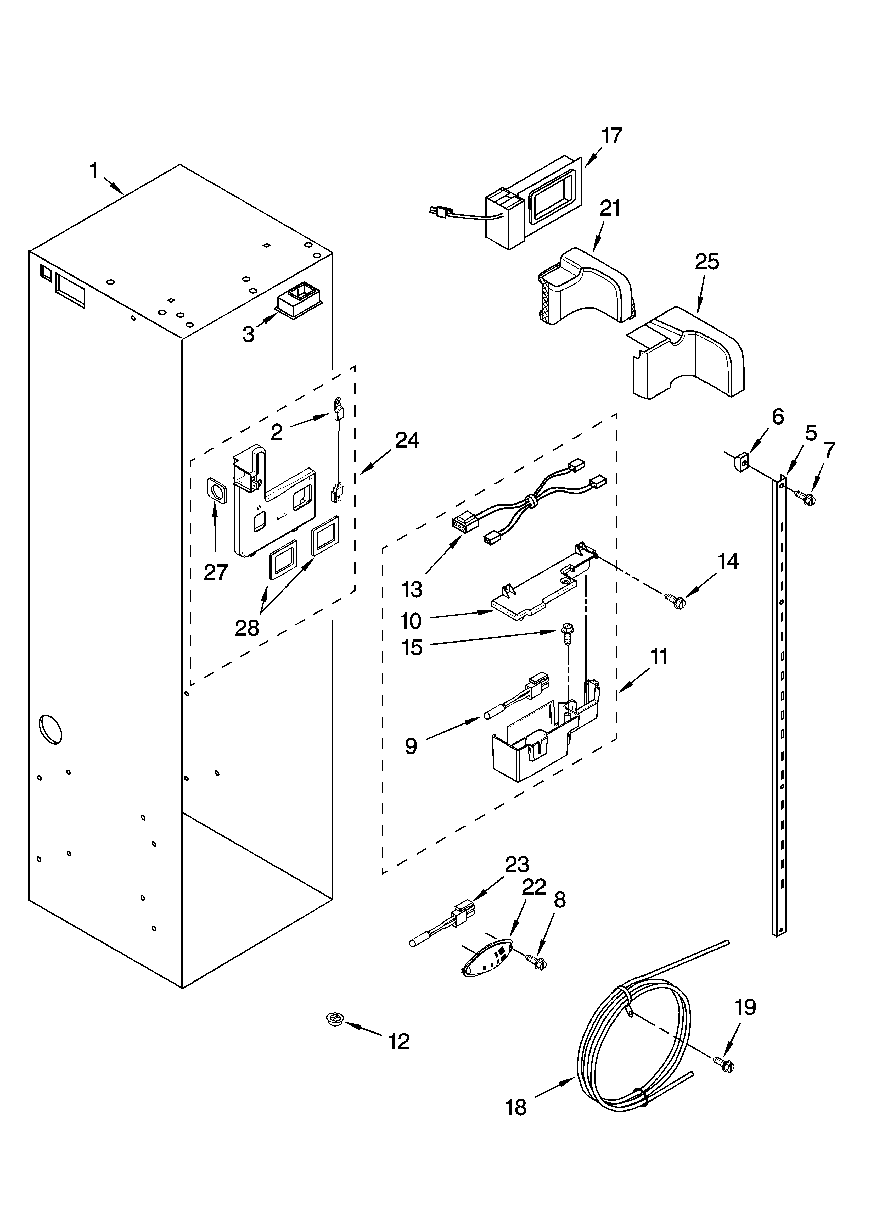 KitchenAid KSSC42QTS00 refrigerator liner parts diagram