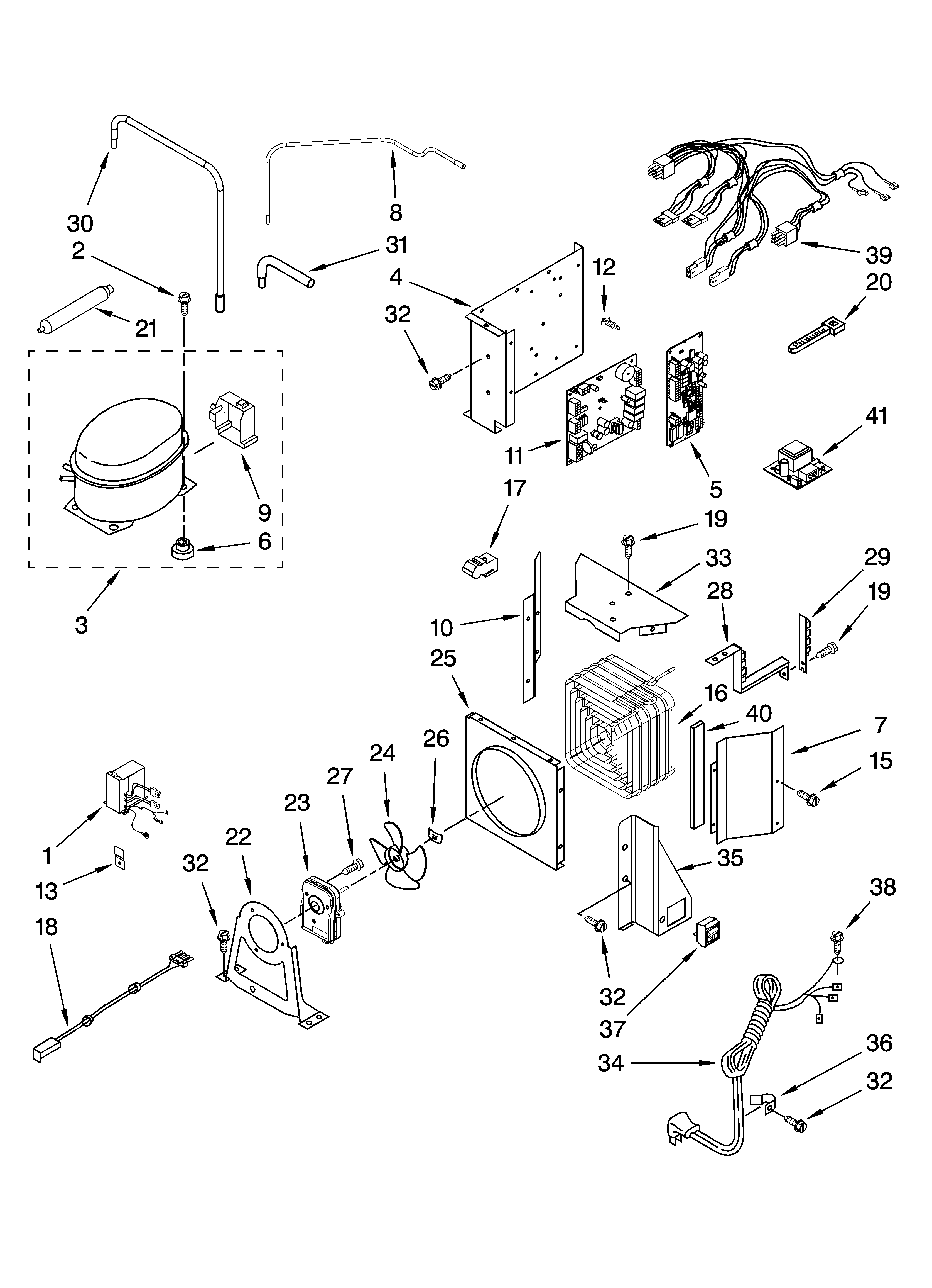 KitchenAid KSSC42QTS00 upper unit parts diagram